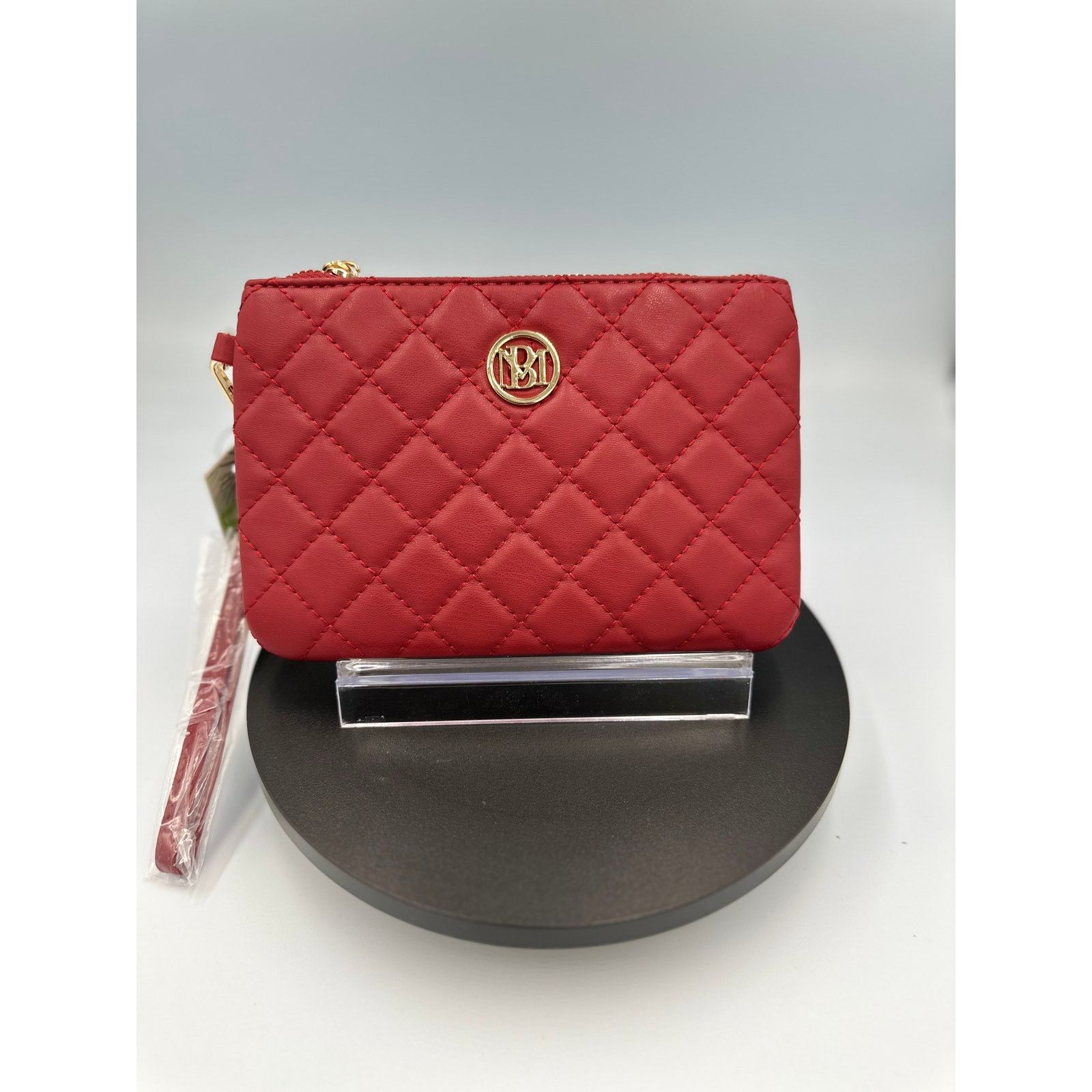 Badgley Mischka Badgley Mischka Quilted Clutch - Brick Red Size ONE SIZE - 4 Thumbnail