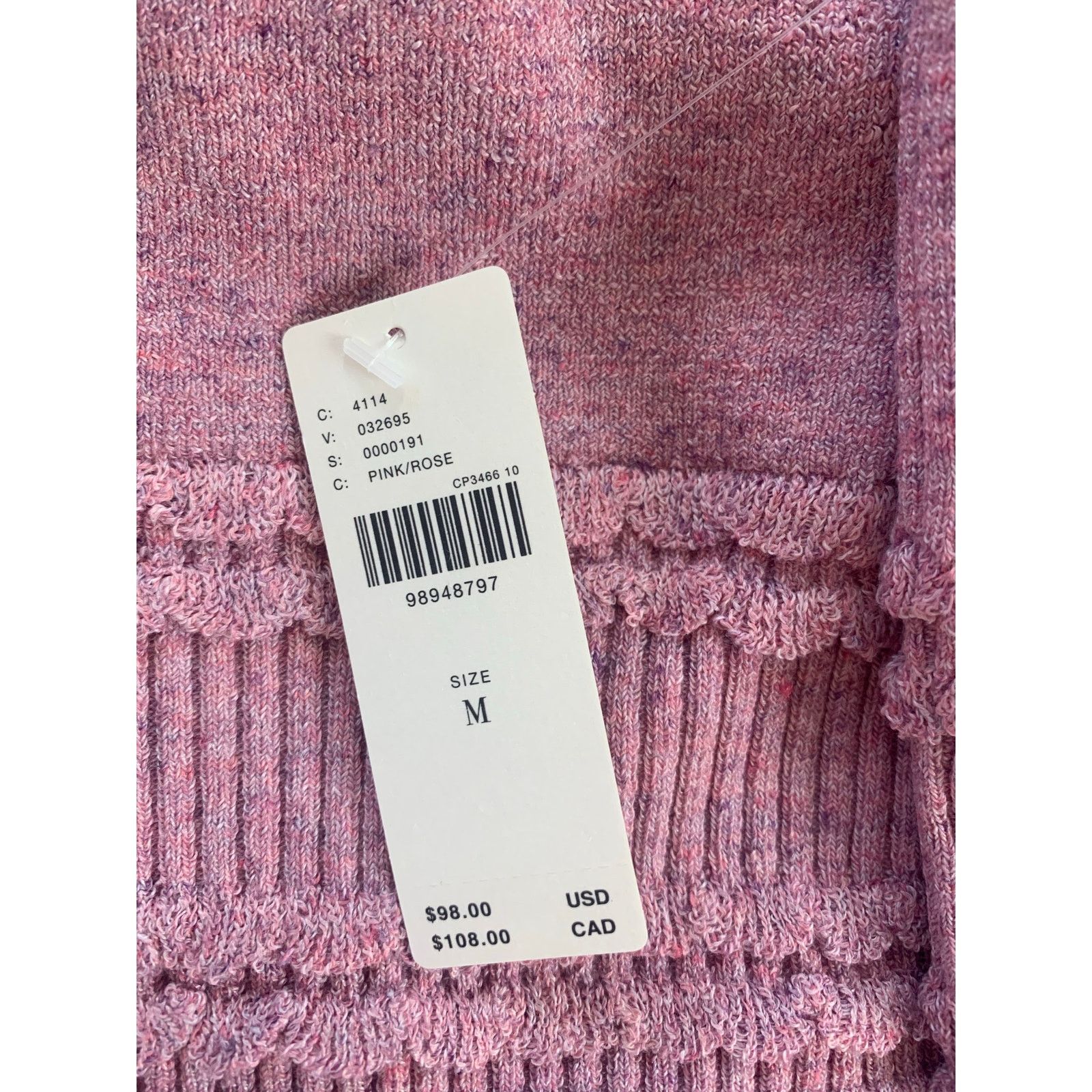 Anthropologie NWT Anthropologie Knit V-Neck Linen Blend Tank Top Size M / US 6-8 / IT 42-44 - 6 Thumbnail