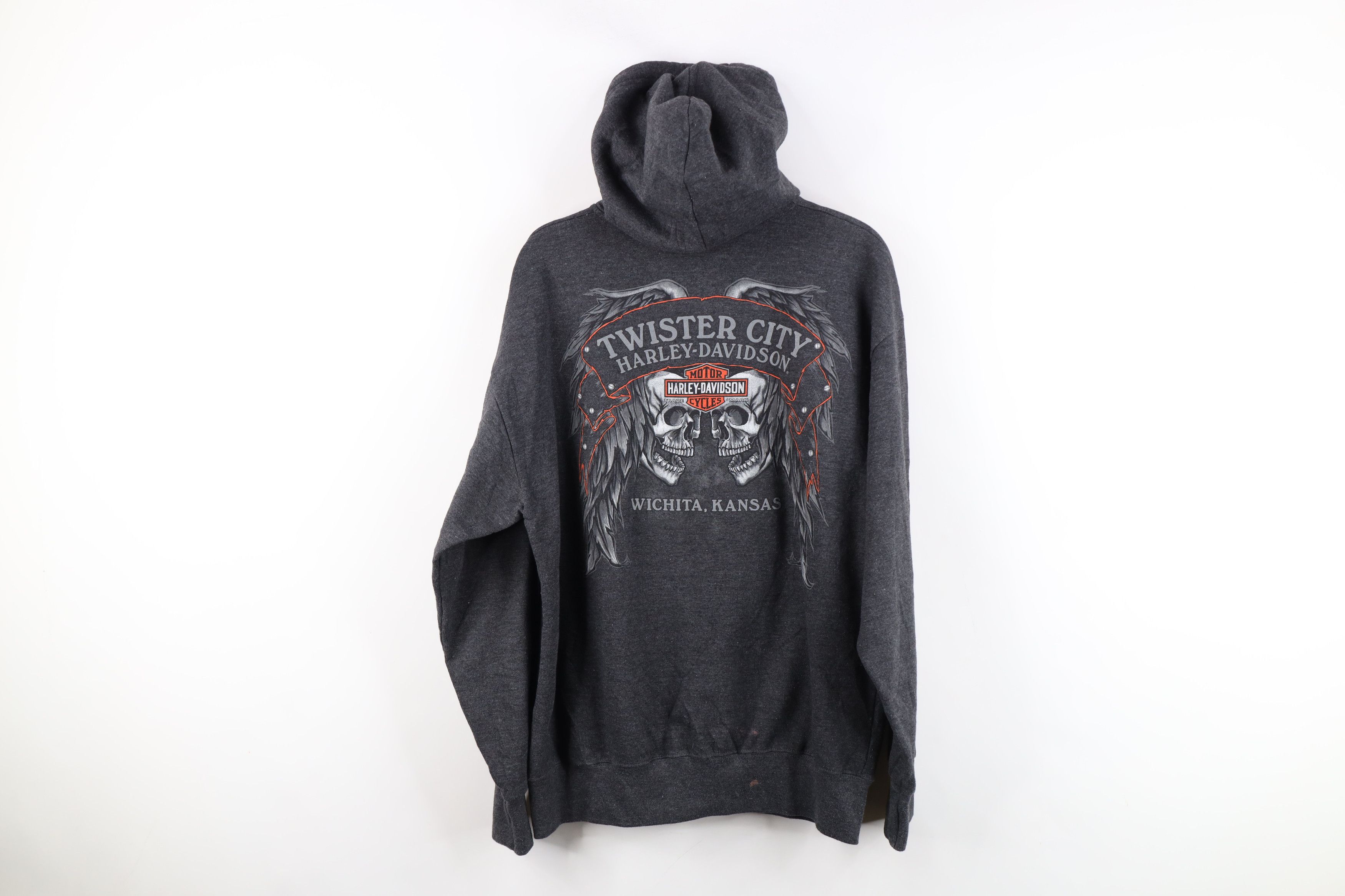 Harley Davidson Y2K Harley Davidson Skull Skeleton Tribal Hoodie Sweatshirt Size US M / EU 48-50 / 2 - 13 Thumbnail