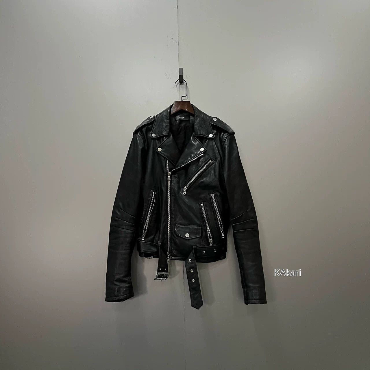 Amiri AMIRI Black Leather Biker Jacket Size US M / EU 48-50 / 2 - 1 Thumbnail