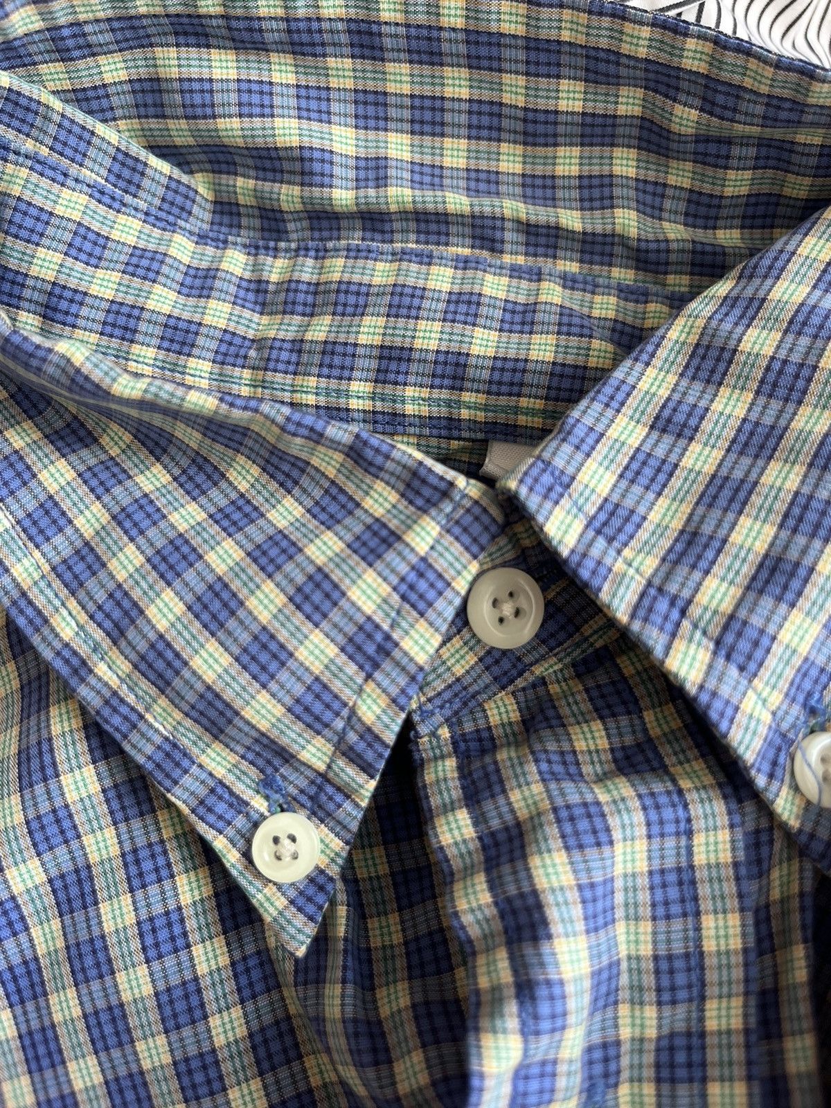 Yves Saint Laurent Vintage Yves Saint Laurent Checkered 90s White Shirt Rare Size US M / EU 48-50 / 2 - 6 Thumbnail
