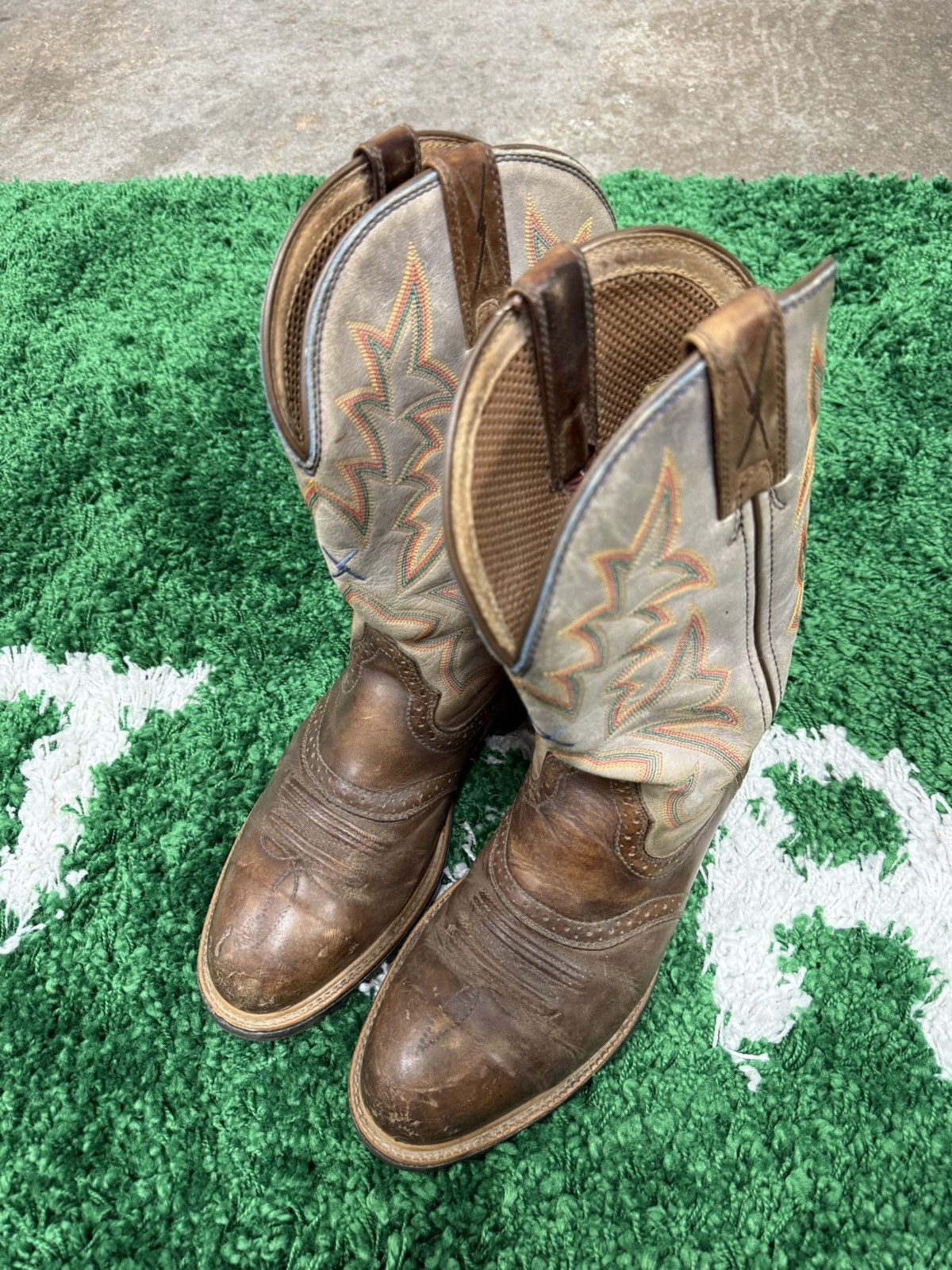 Vintage Vintage Brown Leather Steel Toe Cowboy Boots Western 9 Size US 9 / EU 42 - 3 Thumbnail