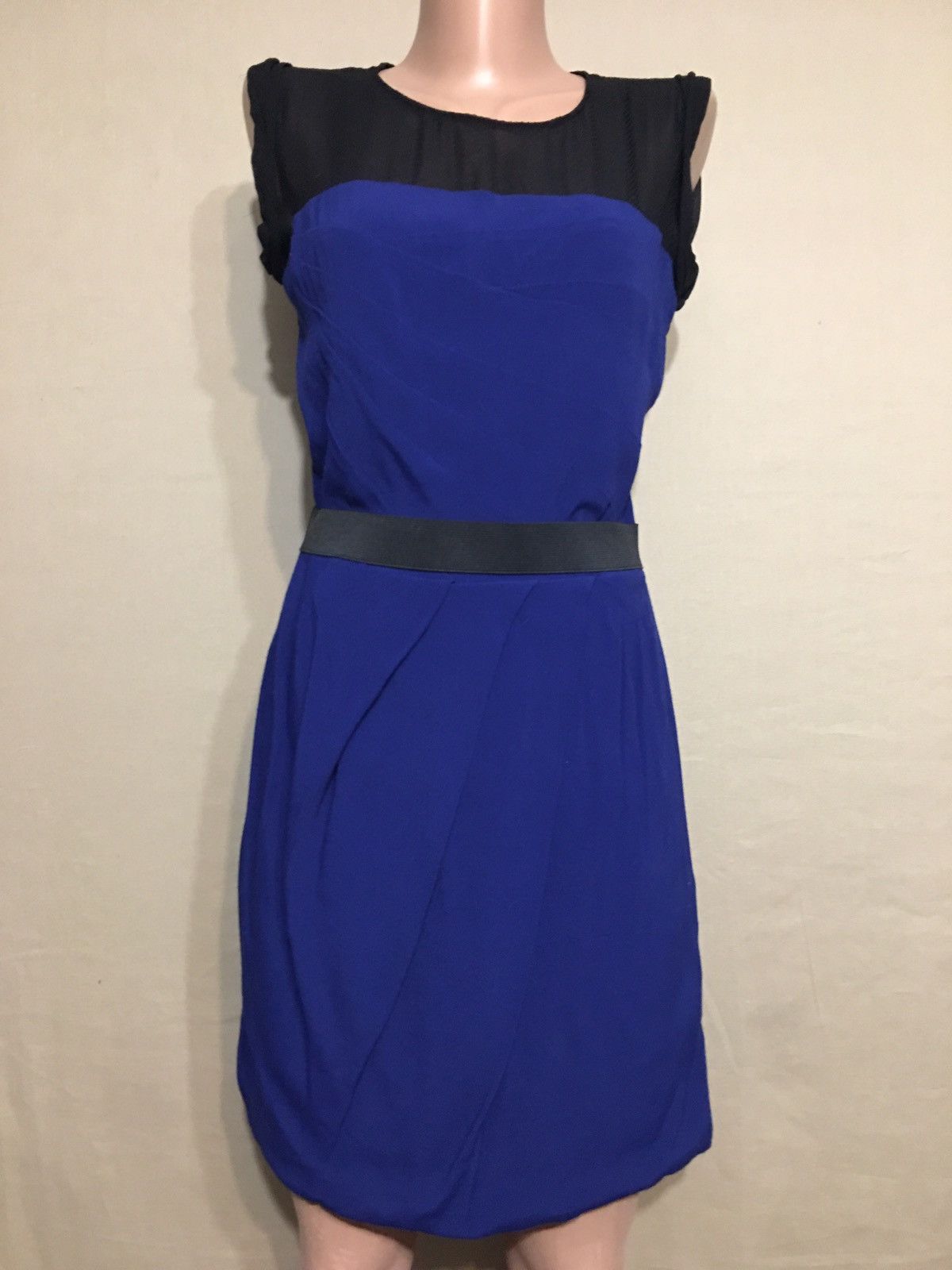Sandro Sandro Paris Blue Designer Midi Dress Size 1 Size S / US 4 / IT 40 - 2 Thumbnail
