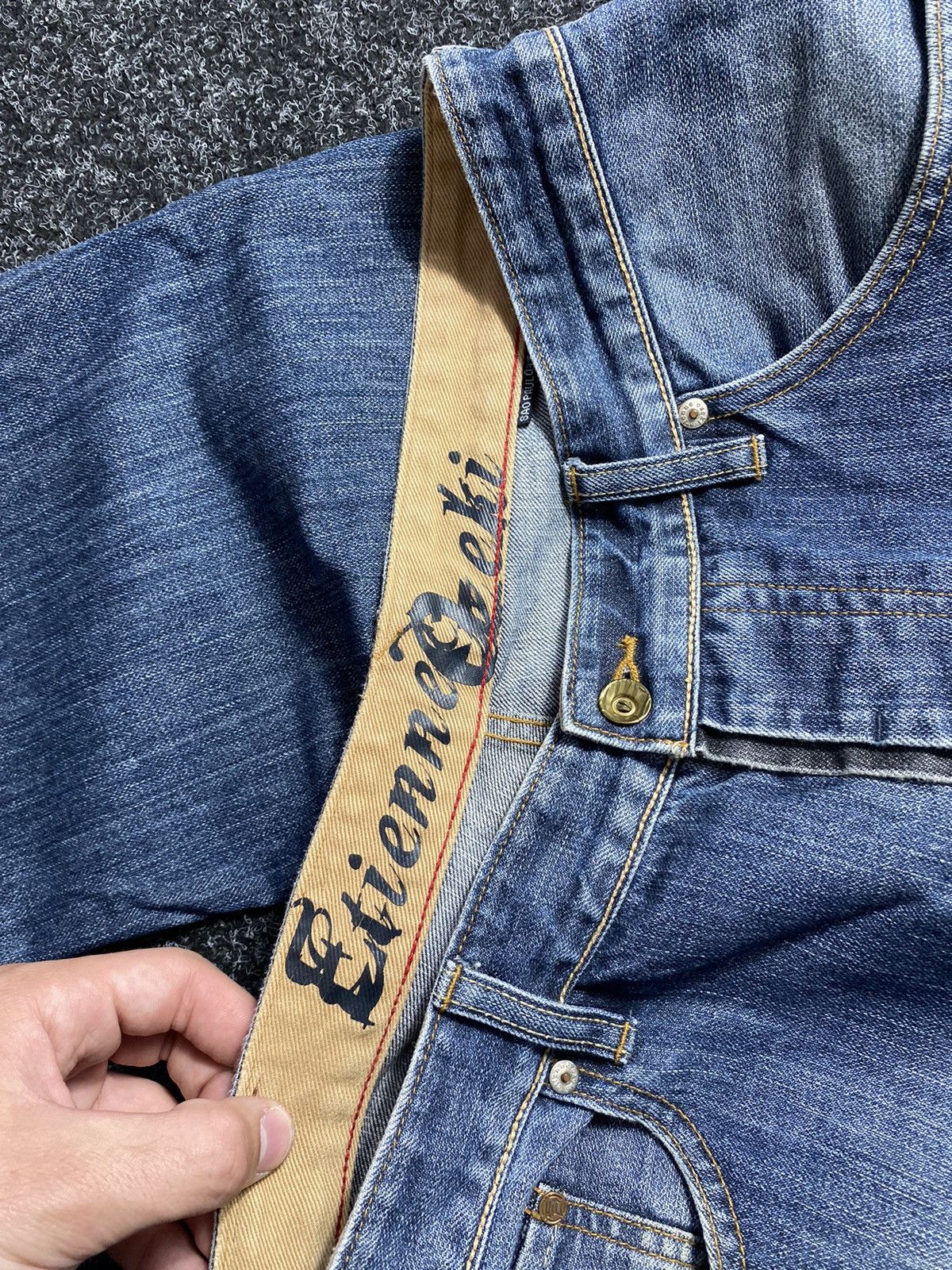 20471120 × Japanese Brand × Vintage 🔥Japanese Etienne Ozeki Baggy Punk Gothic Opium Jeans Rare Size US 36 / EU 52 - 5 Thumbnail