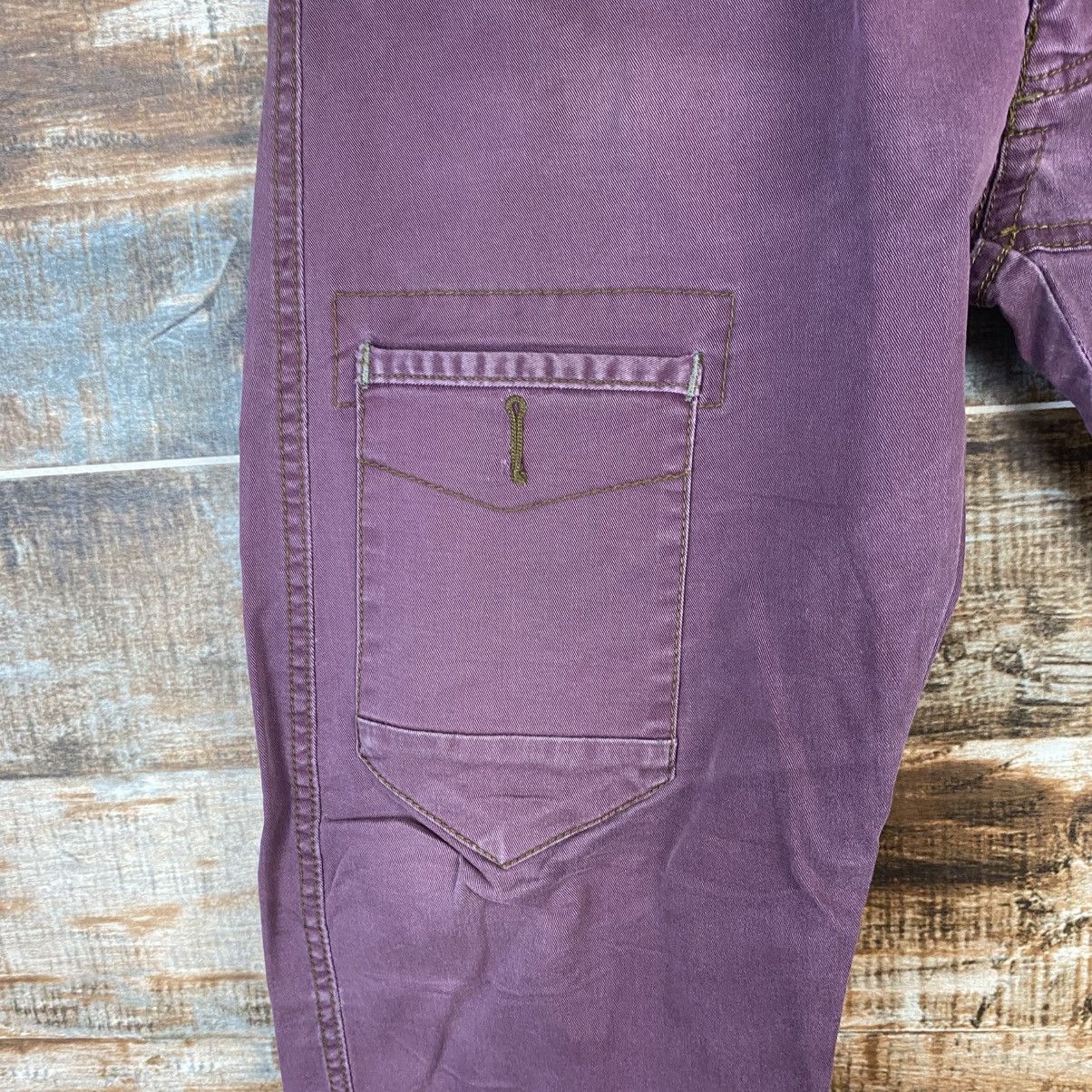 Japanese Brand DL G Ground Purple Cargo Multipocket Pants #C1001 Size US 33 - 10 Thumbnail