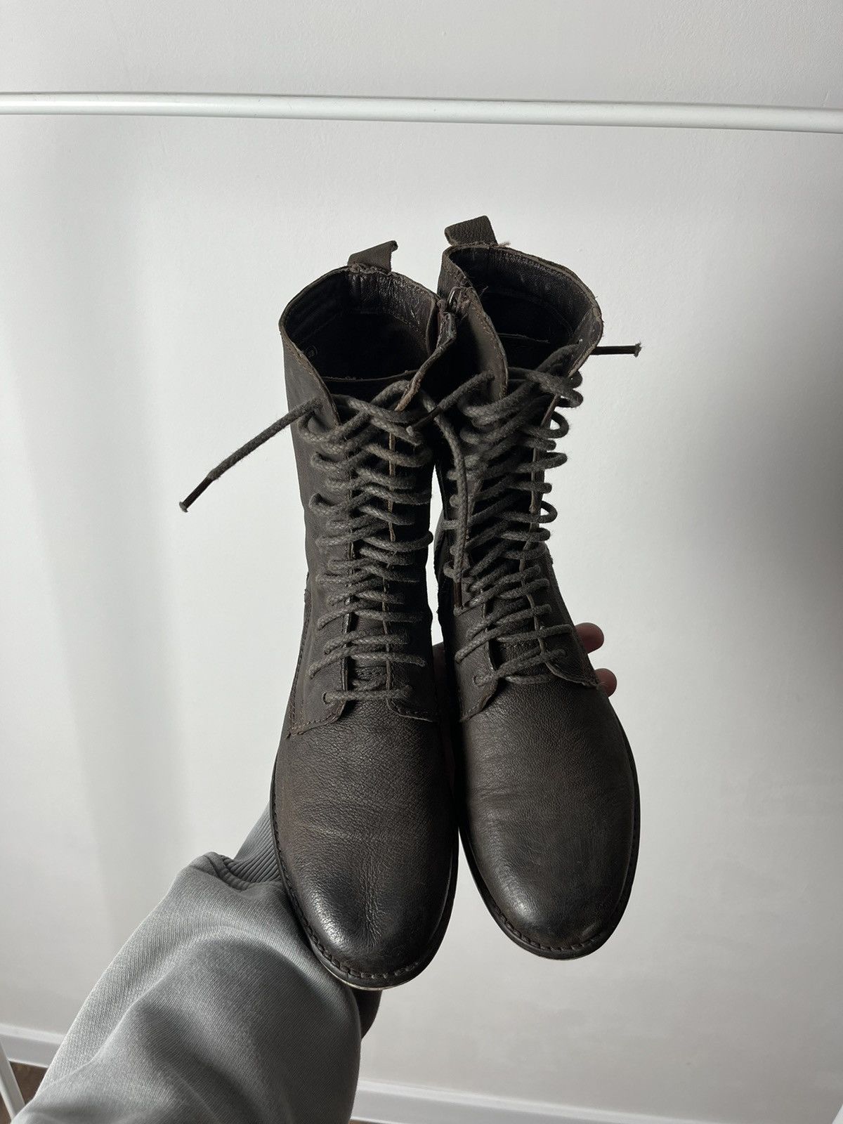 Japanese Brand × Vintage Vintage Avant-Garde Leather Lace-Up Biker Women’s Boots US 7 Size US 7 / IT 37 - 5 Thumbnail