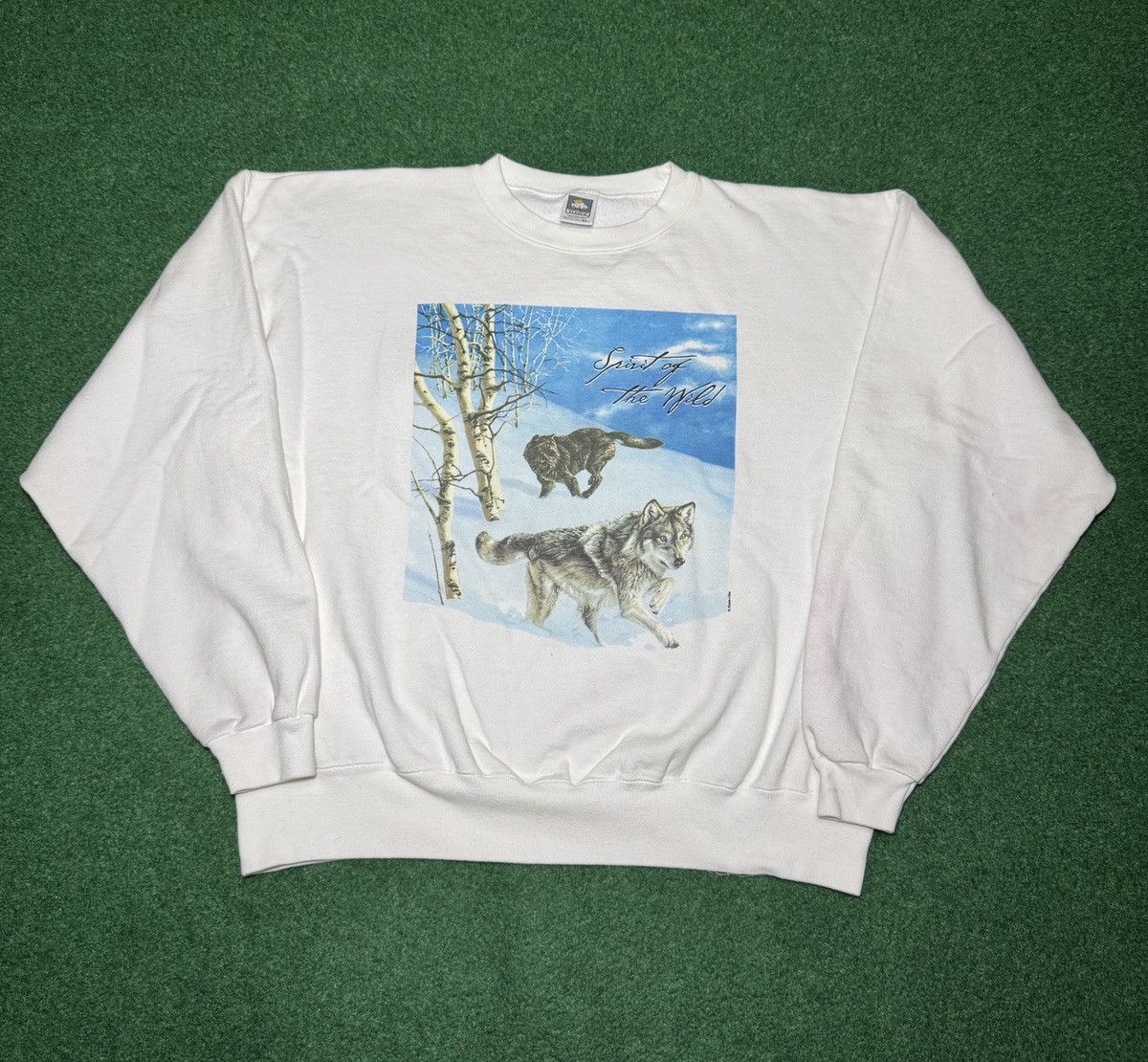 Vintage Vintage 90s Spirit Of The Wolf Pack Boxy L/XL Sweatshirt Size US L / EU 52-54 / 3 - 1 Thumbnail