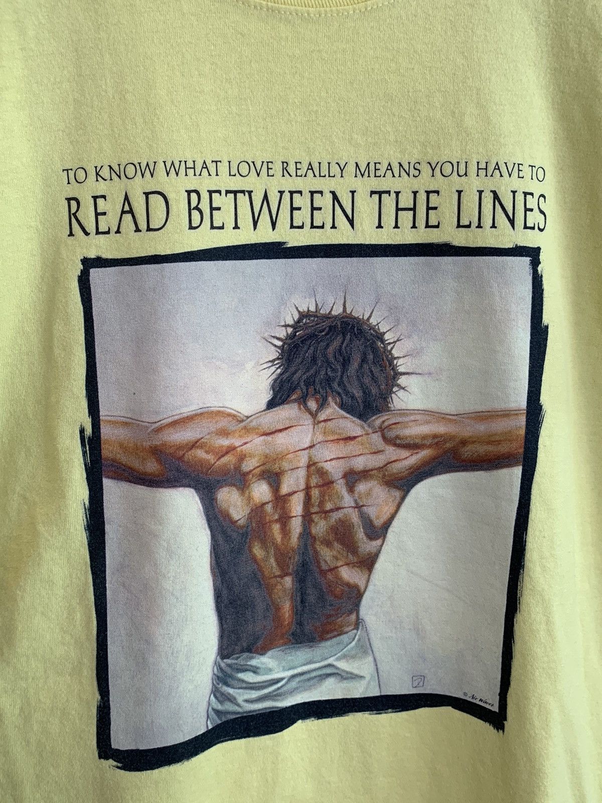 Vintage *RARE* Vintage Jesus Christ Read Between The Lines T-Shirt L Size US L / EU 52-54 / 3 - 2 Thumbnail