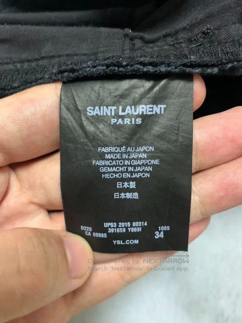 Saint Laurent Paris Saint Laurent Paris Black Triple Slit Destroyed Denim Jean Size US 34 / EU 50 - 5 Thumbnail
