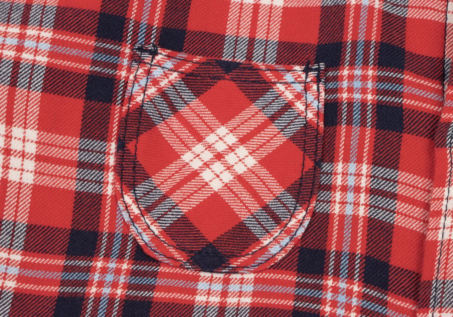 Junya Watanabe Checkered Flannel Shirt in Red and Navy, Size XS Size US XS / EU 42 / 0 - 7 Thumbnail