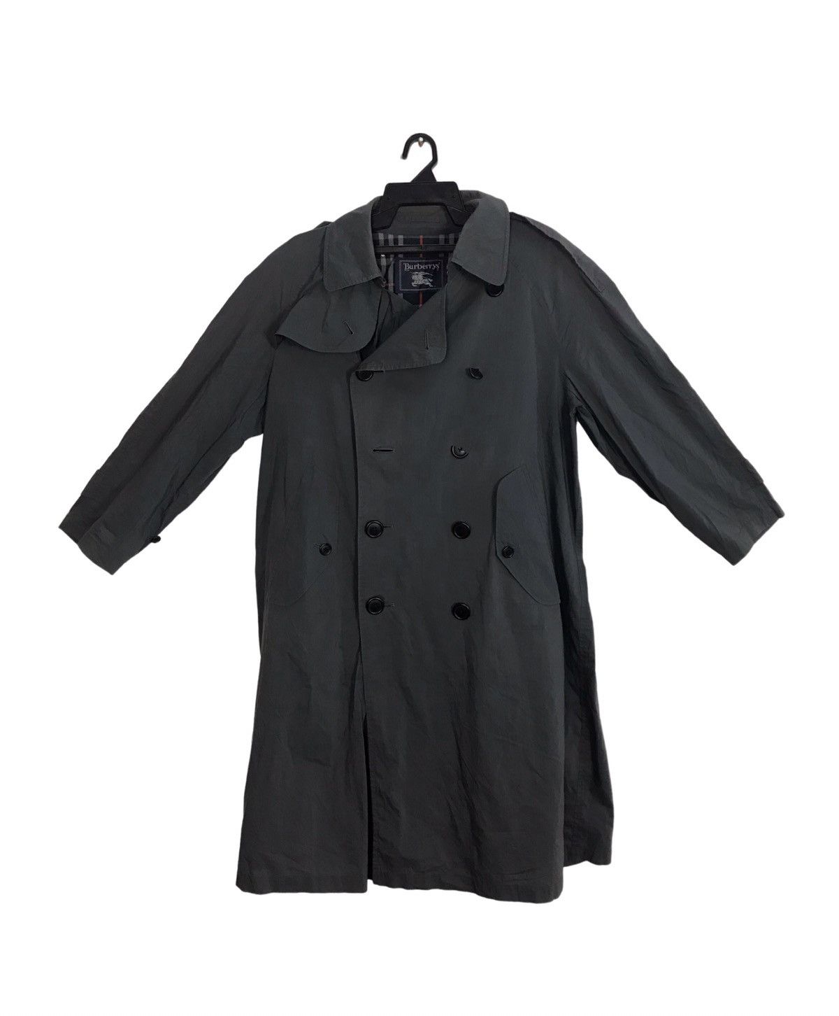 Burberry 90s Burberrys London Trench Coat Black Double Breasted Size US L / EU 52-54 / 3 - 1 Thumbnail