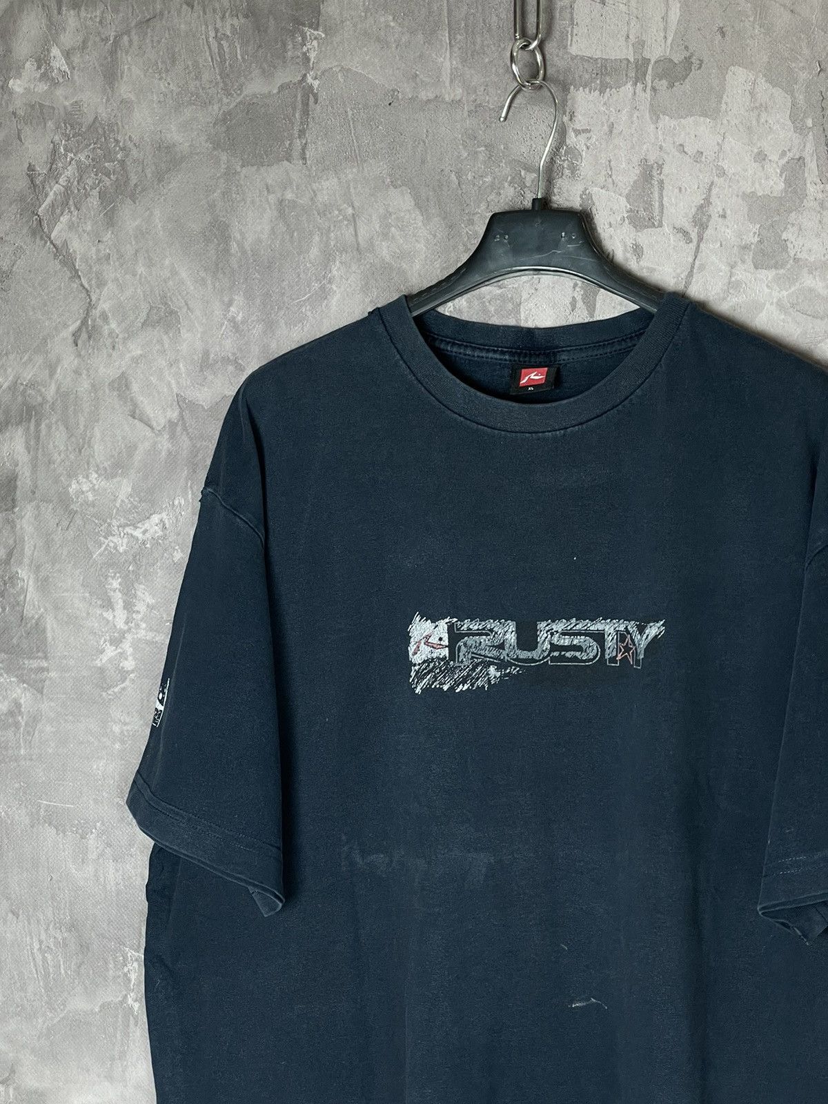 Quiksilver × Rusty Vintage Rusty T Shirt 90s Surf style Spellout Big Logo Size US XL / EU 56 / 4 - 6 Thumbnail