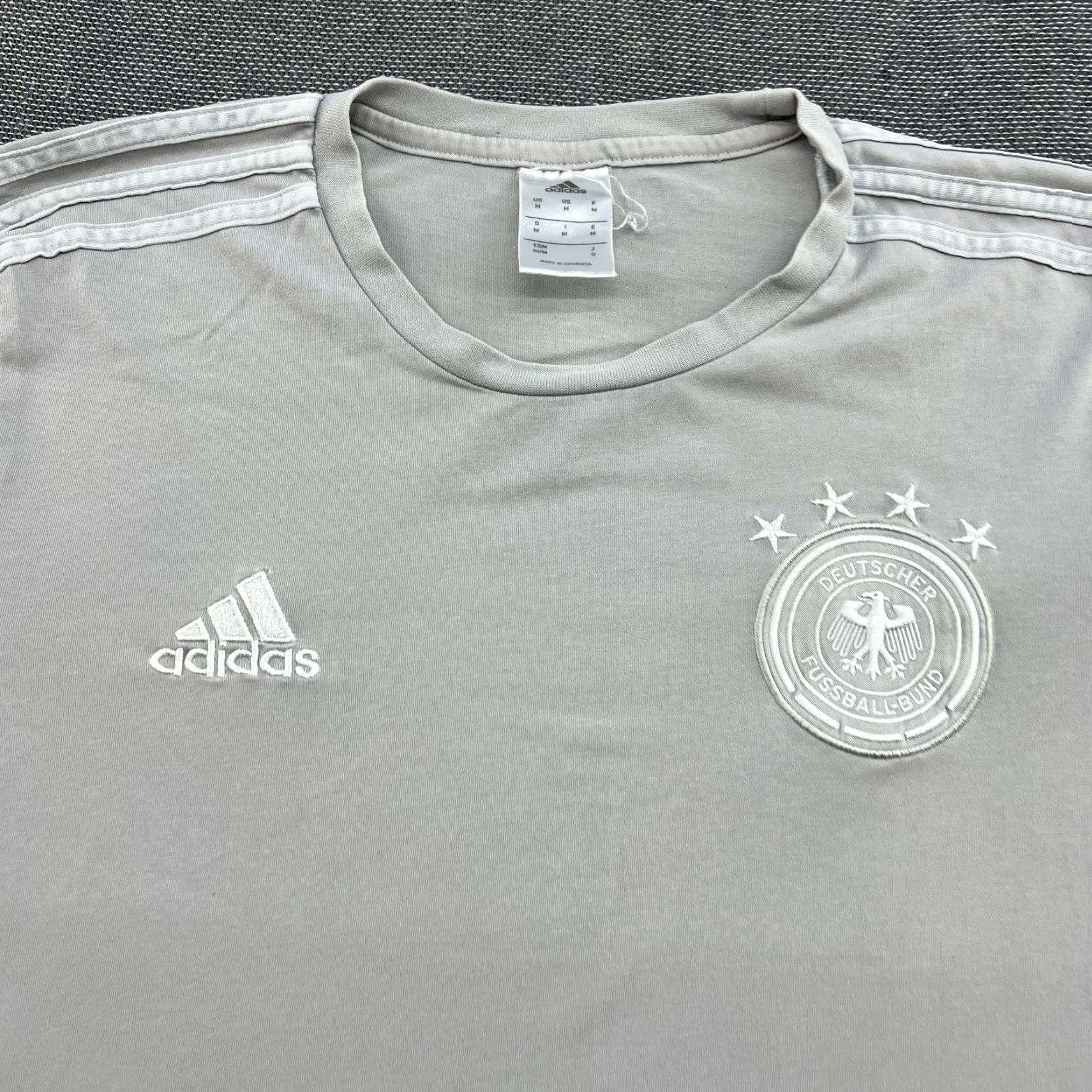 Adidas Germany 2017 2018 Training Shirt Mens Medium Adidas Gray Jersey Size US M / EU 48-50 / 2 - 4 Thumbnail