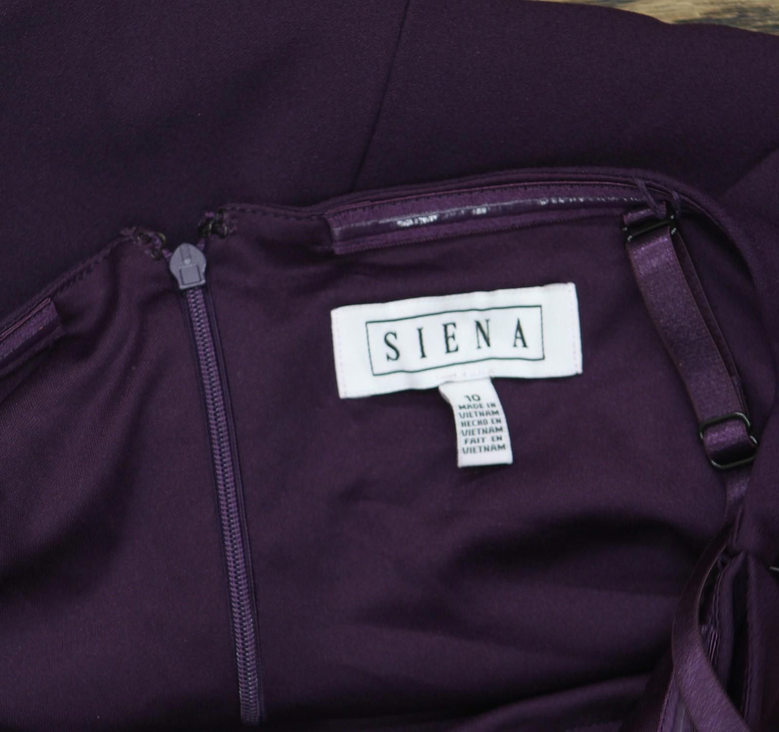 Signal Sport Siena Womens Side-gathered Dress Satp1607 Plum Purple 10 Size L / US 10 / IT 46 - 5 Thumbnail