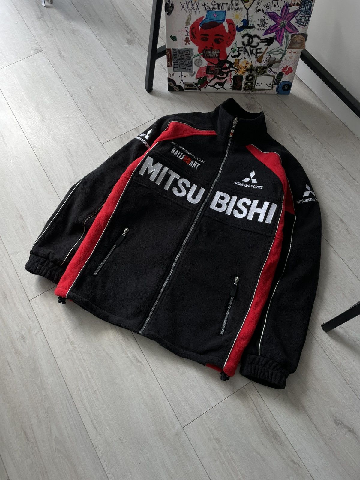 Vintage Vintage 00's Mitsubishi Ralli Art Racing Fleece Jacket Size US S / EU 44-46 / 1 - 2 Thumbnail