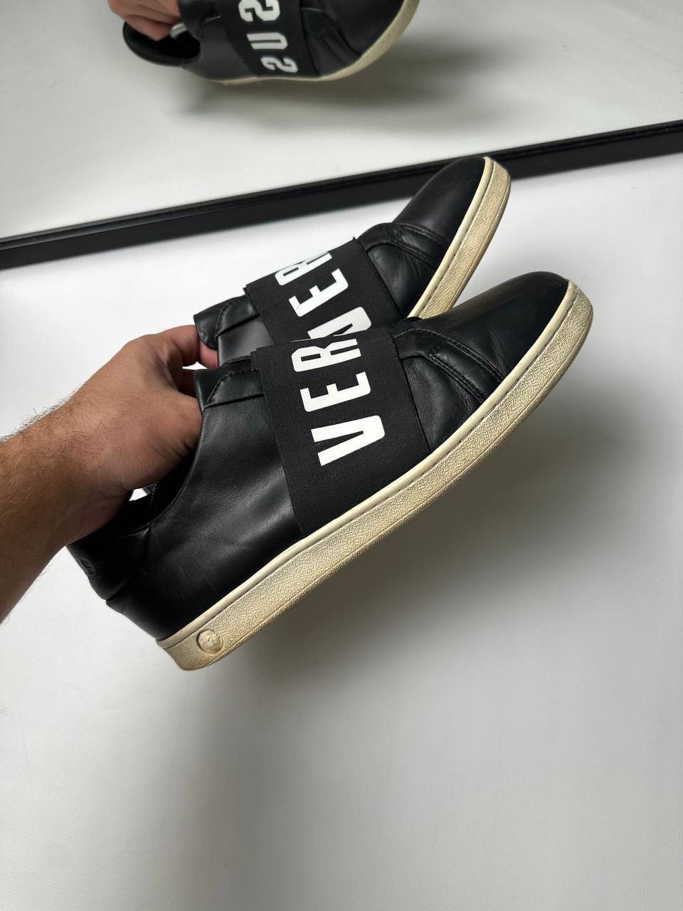 Versus Versace Versus Versace Low Top Black Leather Shoes Size US 9 / EU 42 - 15 Thumbnail