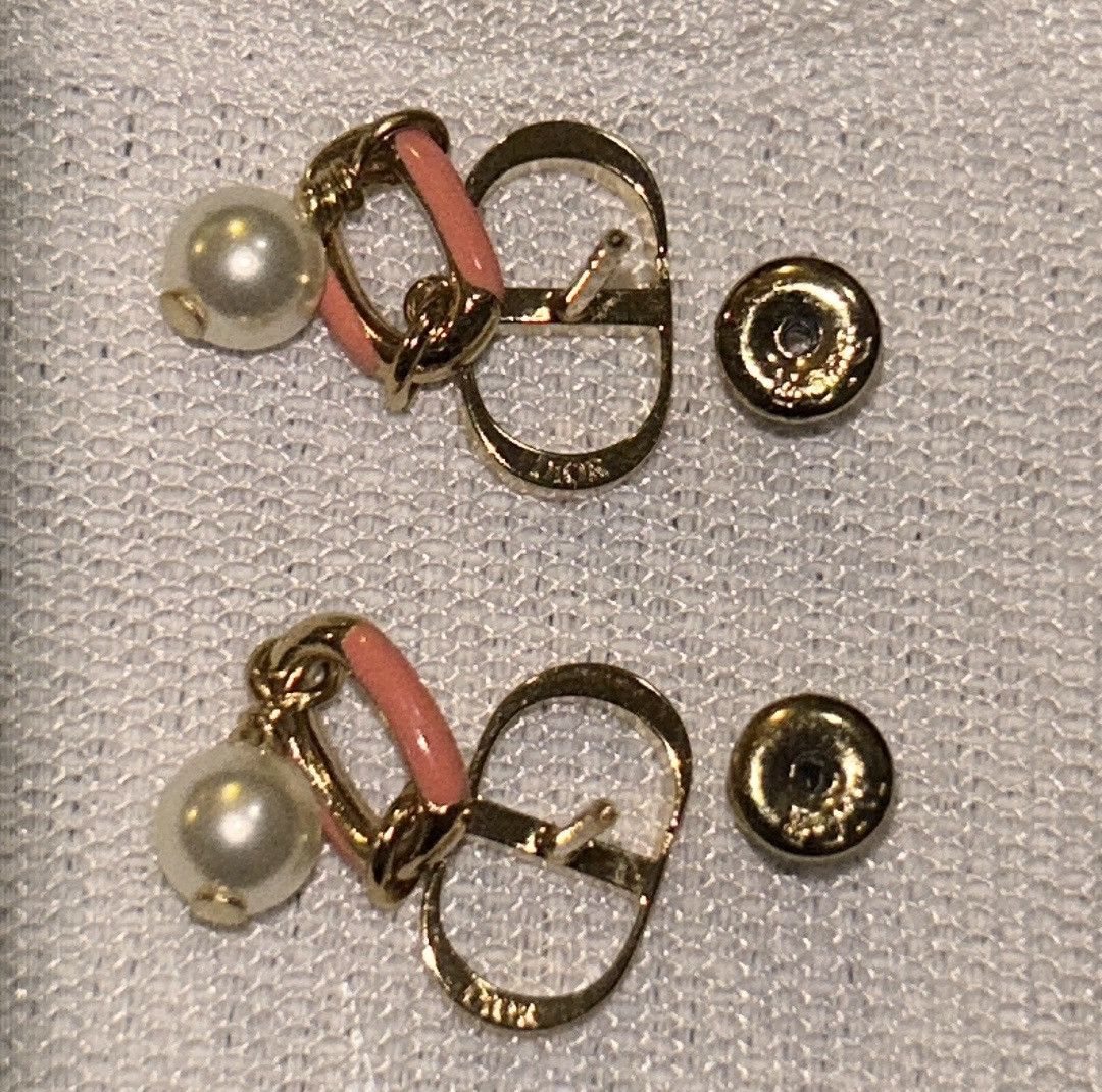 Dior Dior Dioriviera Petit CD Earrings Gold/Coral Size ONE SIZE - 6 Thumbnail