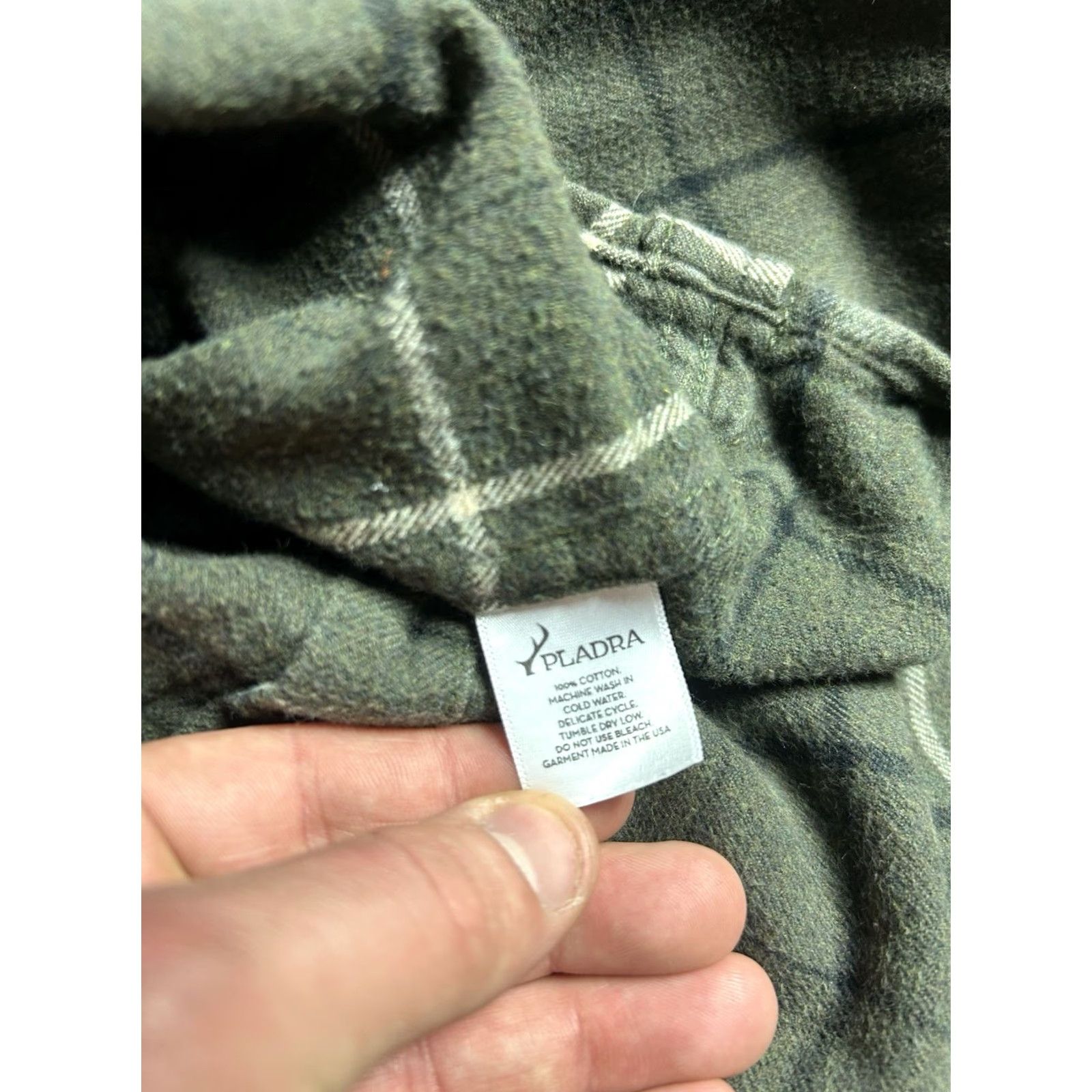 AMO Pladra Long Sleeve Flannel Shirt Heartland Bowhunter Green Plaid Camo Mens Large Size US L / EU 52-54 / 3 - 7 Thumbnail