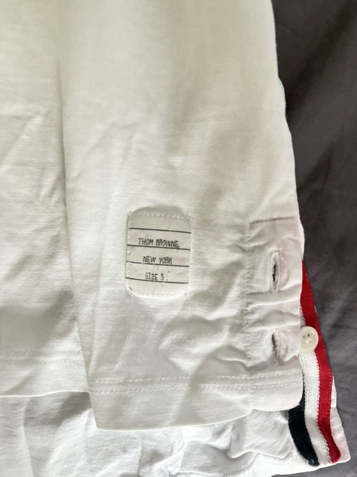 Thom Browne Thom Browne White Logo Pocket T-Shirt Size US L / EU 52-54 / 3 - 3 Thumbnail