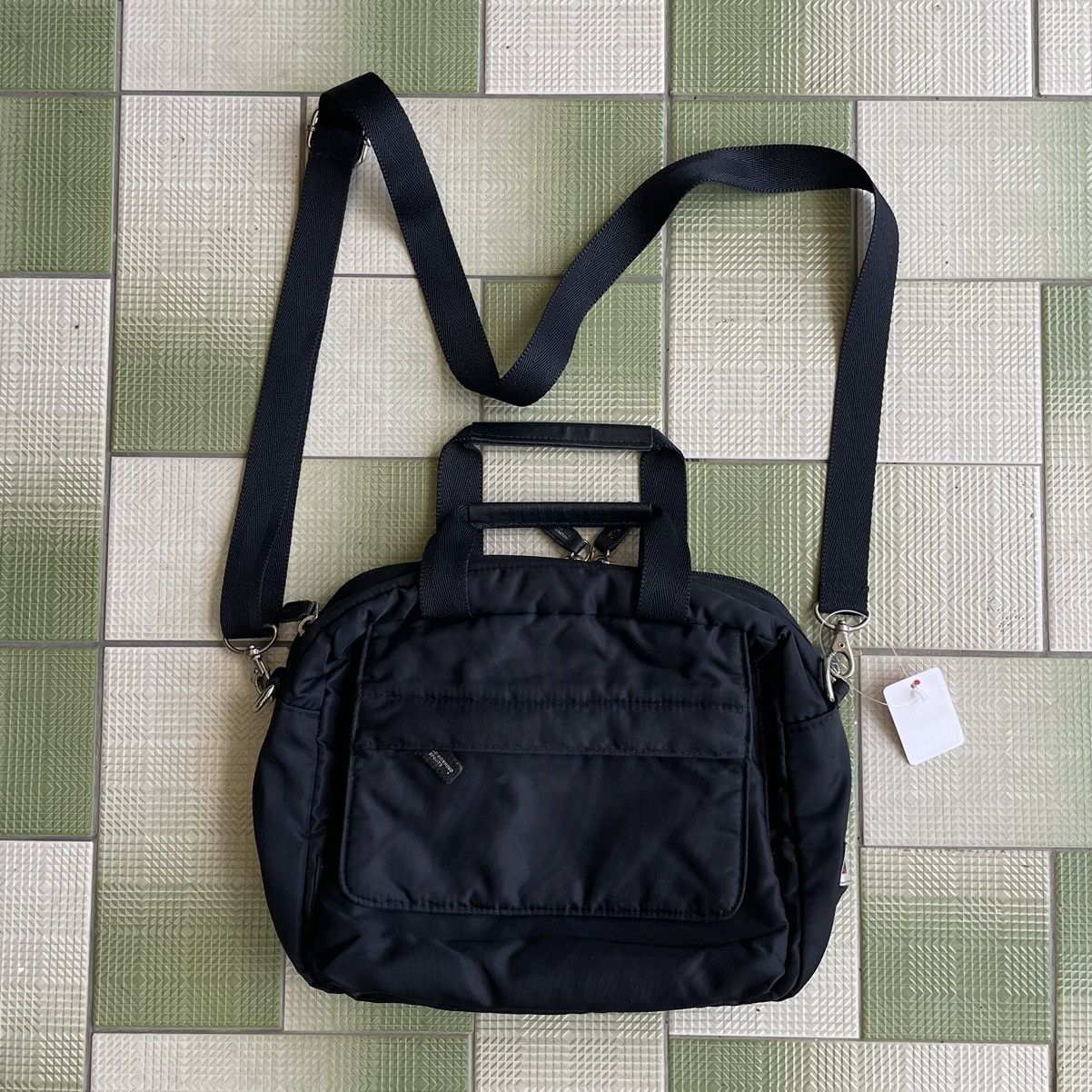 Hiroko Koshino Homme × Japanese Brand HIROKO KOSHINO BLACK NYLON MULTI POCKET SLING BAG Size ONE SIZE - 3 Thumbnail