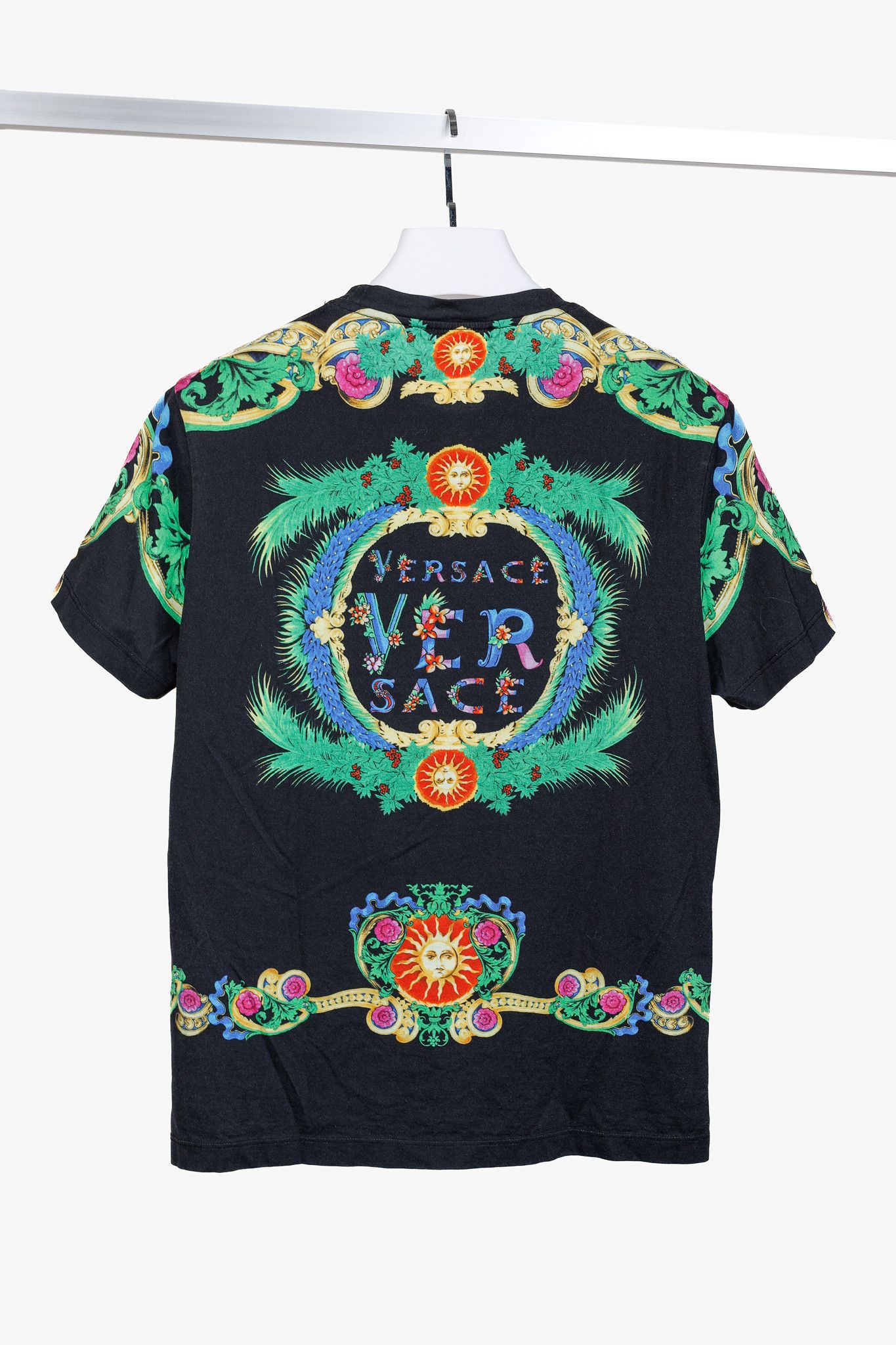 Versace Versace Resort 2018 Beverly Palm Graphic Cotton T-Shirt Size US M / EU 48-50 / 2 - 2 Thumbnail