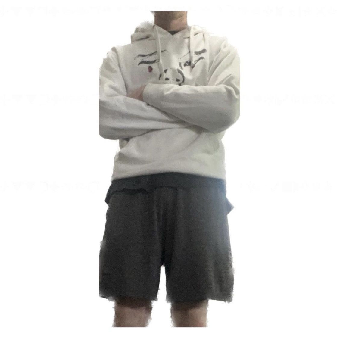 Any Means Necessary RED TEARDROP FACE WHITE HOODIE Size US S / EU 44-46 / 1 - 4 Thumbnail