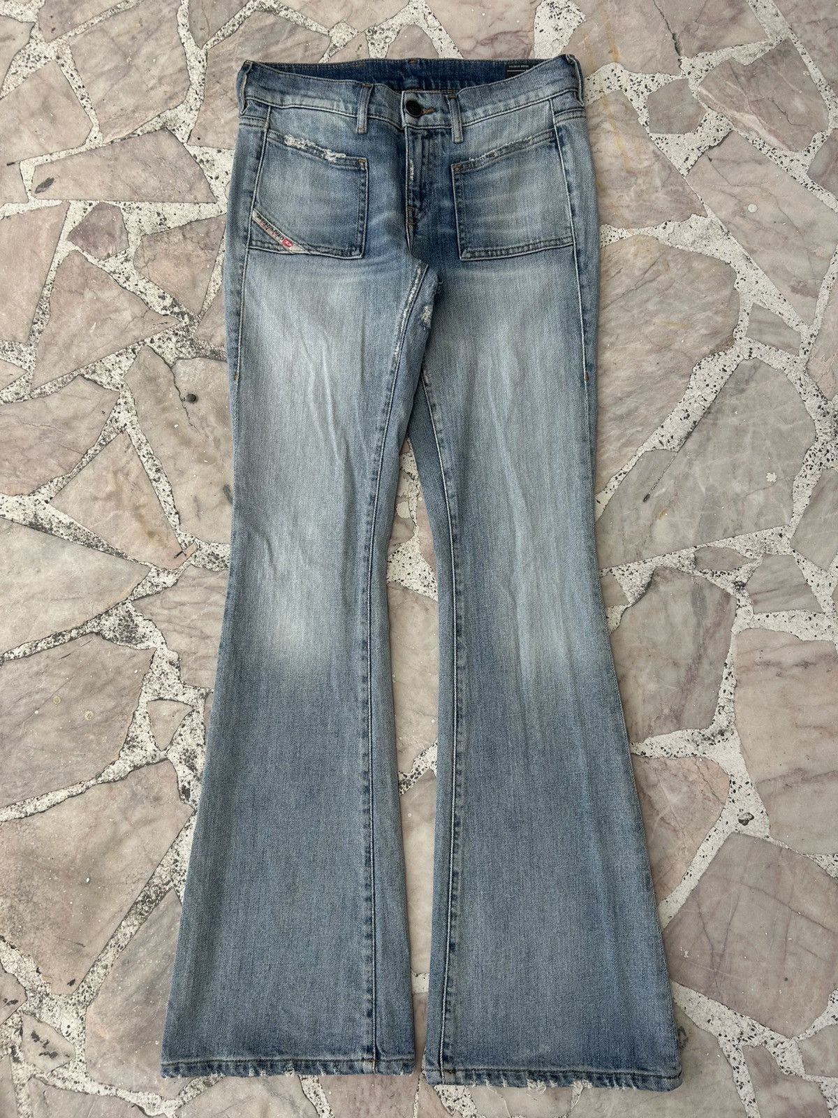 Diesel Diesel D-Ebby Vintage Ripped Flare Jeans Size US 28 / EU 44 - 1 Thumbnail