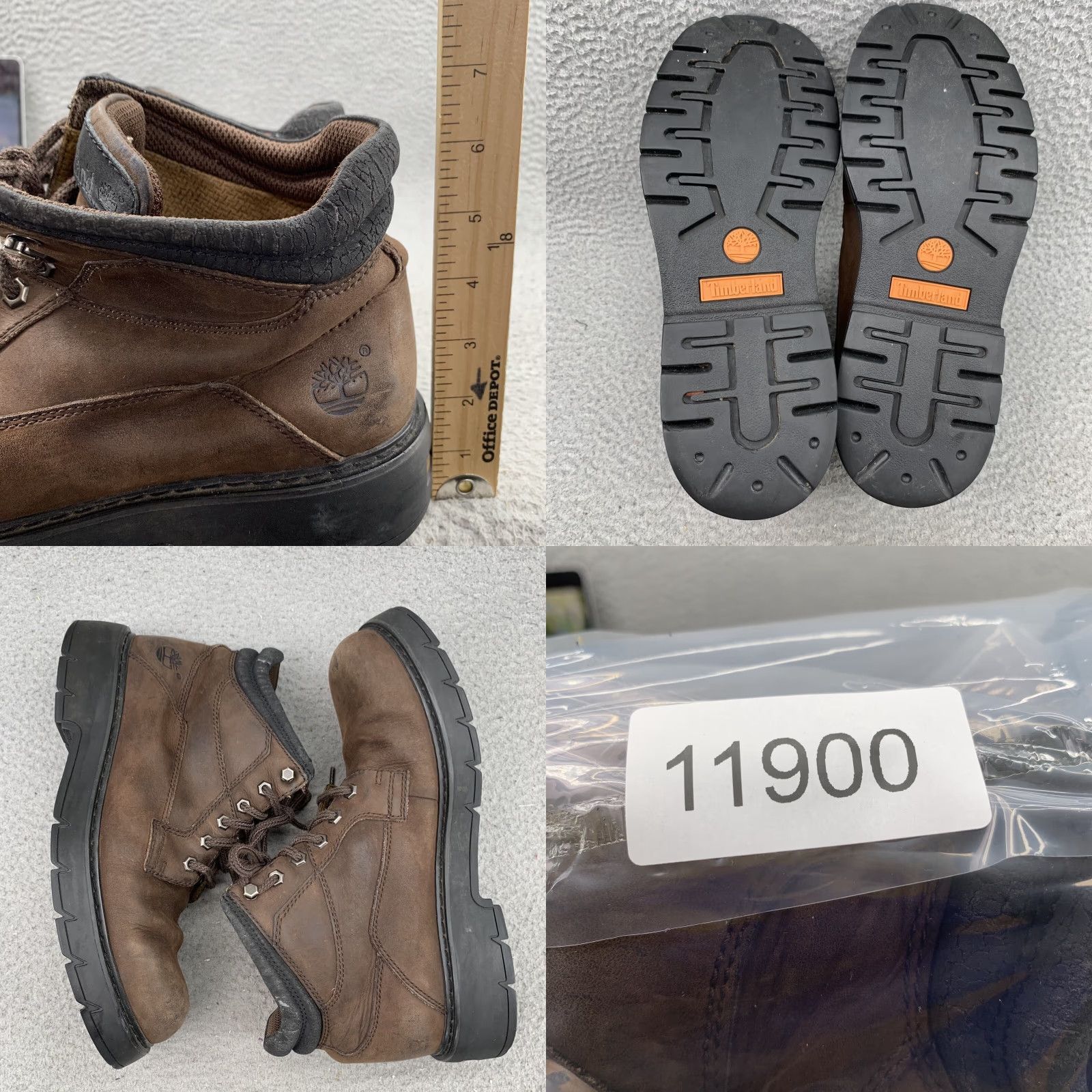 Timberland Timberland Leather Boot Men 10.5 Brown Steel Toe Safety Workwear Outdoor Utility Shoe (Mid-Calf) Mens Size US 10.5 / EU 43-44 - 8 Thumbnail