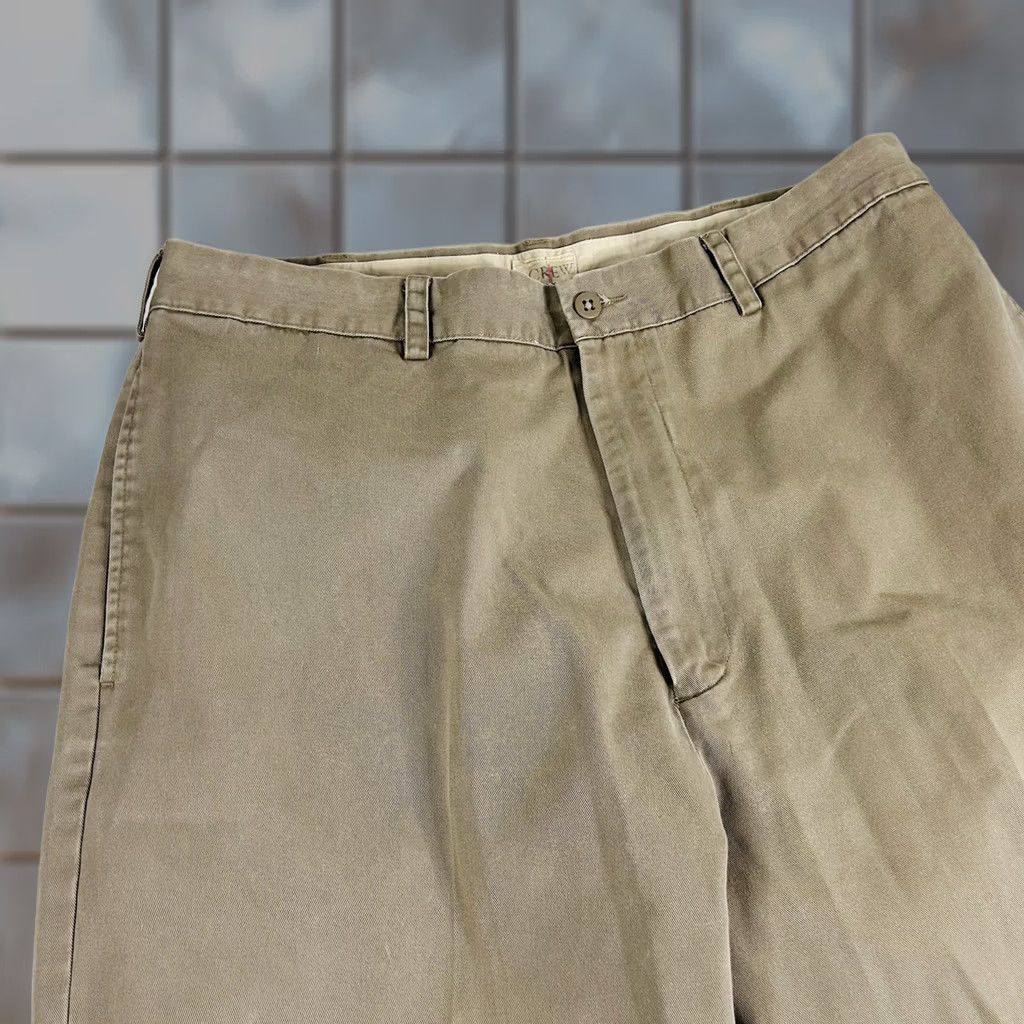 J.Crew J.CREW Pants Khaki 36x30 Vintage Oarsman Beige 100% Cotton Flat Front Casual Mens Regular Inseam 30 Size US 36 / EU 52 - 1 Thumbnail