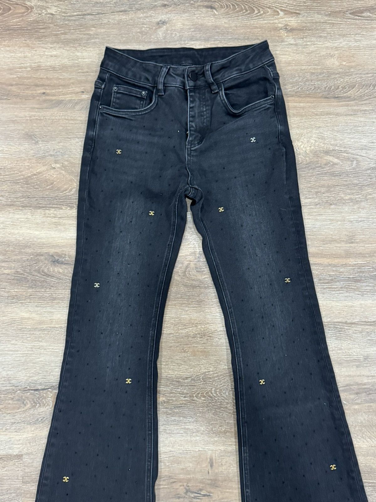 Japanese Brand Bedazzled Flare Denim Jeans Size US 30 / EU 46 - 4 Thumbnail