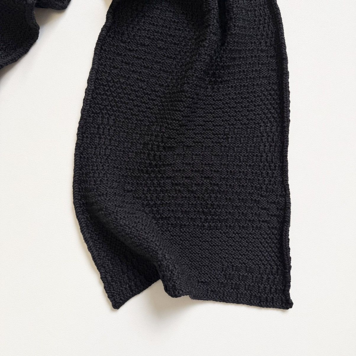 Maison Margiela Late 2000s Textured Checkerboard Wool Scarf Size ONE SIZE - 9 Thumbnail