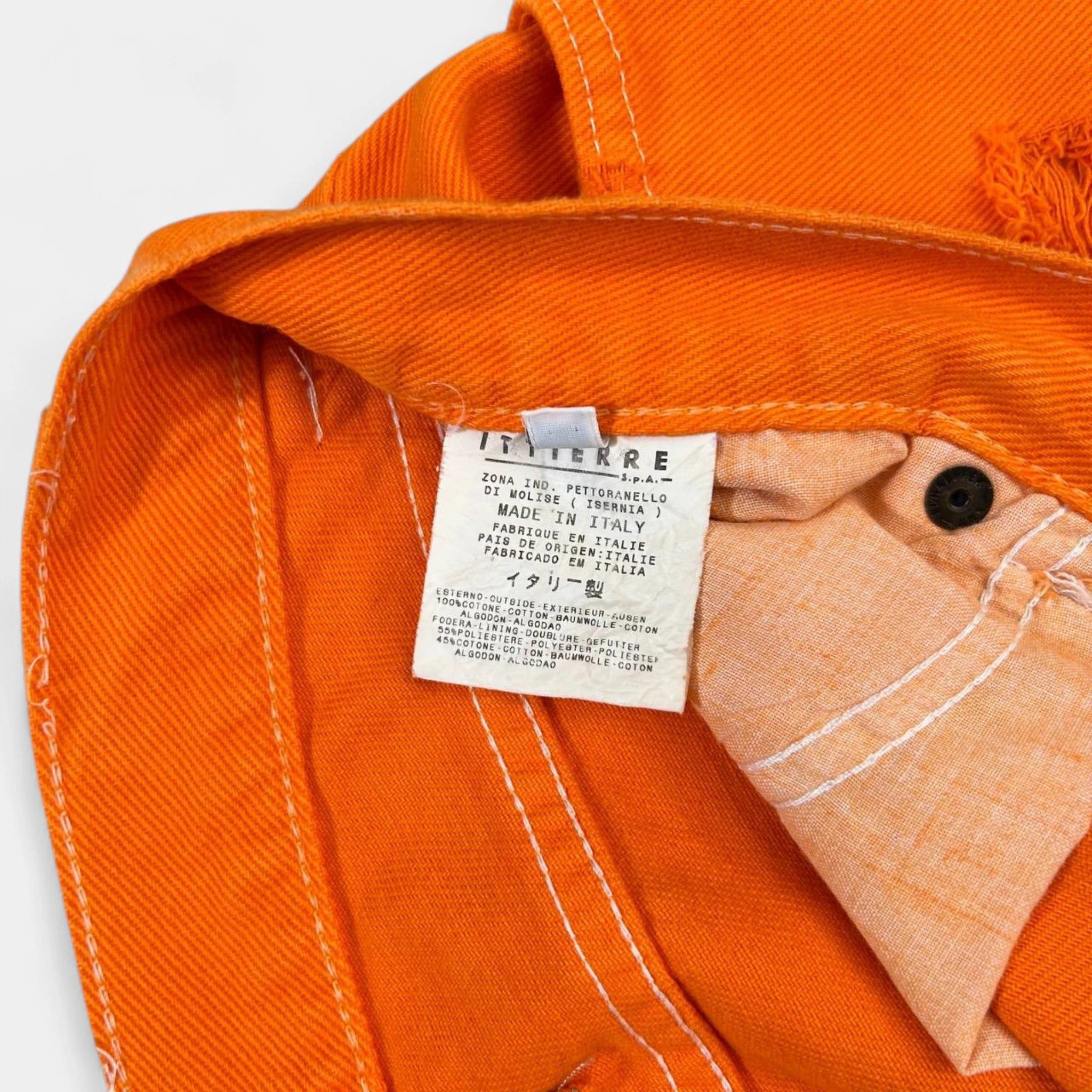 Dolce & Gabbana Dolce & Gabbana Orange Distressed Straight Leg Pants Size US 30 / EU 46 - 4 Thumbnail
