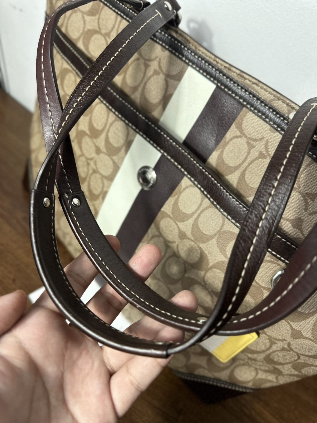 Coach Authentic Coach Heritage Stripe Large Tote bag Size ONE SIZE - 5 Thumbnail