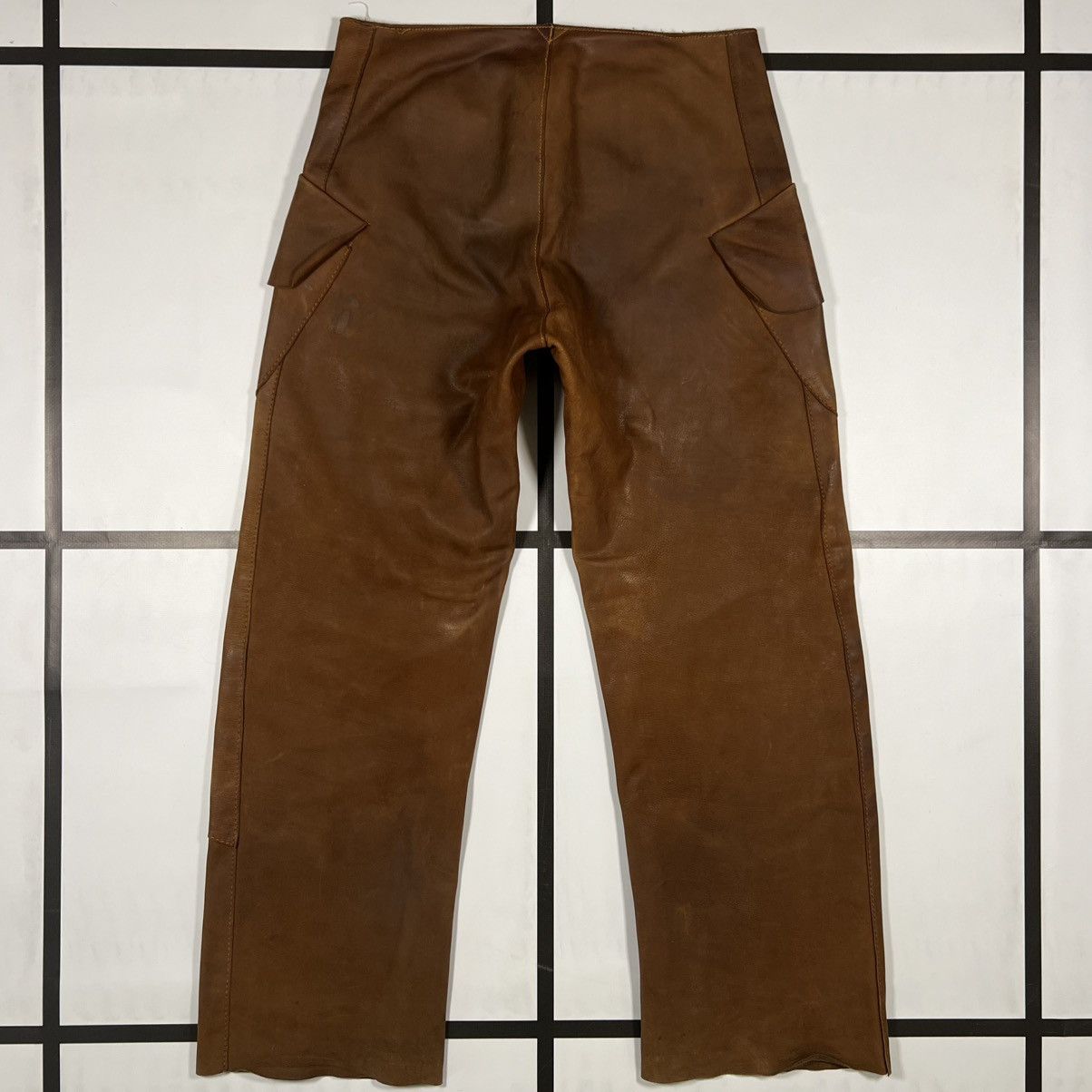 Maison Margiela |[ FW01 Maison Martin Margiela Cow Hide Leather Pants ]| Size US 30 / EU 46 - 6 Thumbnail