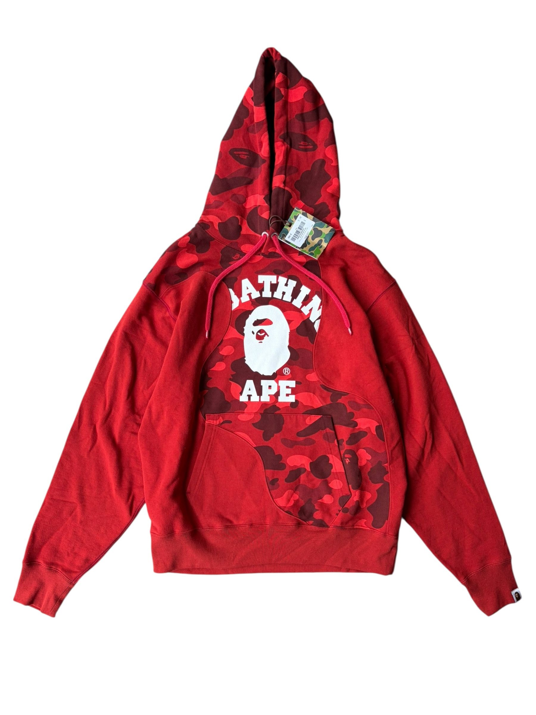 Bape Bape Red Camo College Logo Hoodie Size US L / EU 52-54 / 3 - 1 Thumbnail