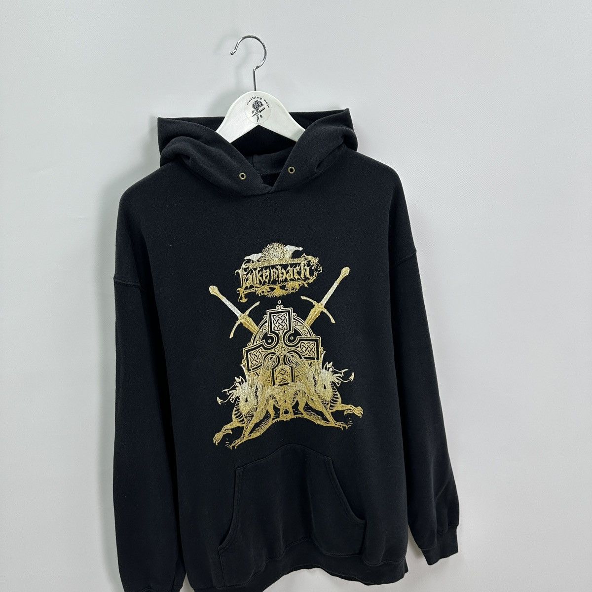 Band Tees Vintage 00s Falkenbach Heralding The Fireblade rock hoodie Size US XL / EU 56 / 4 - 5 Thumbnail