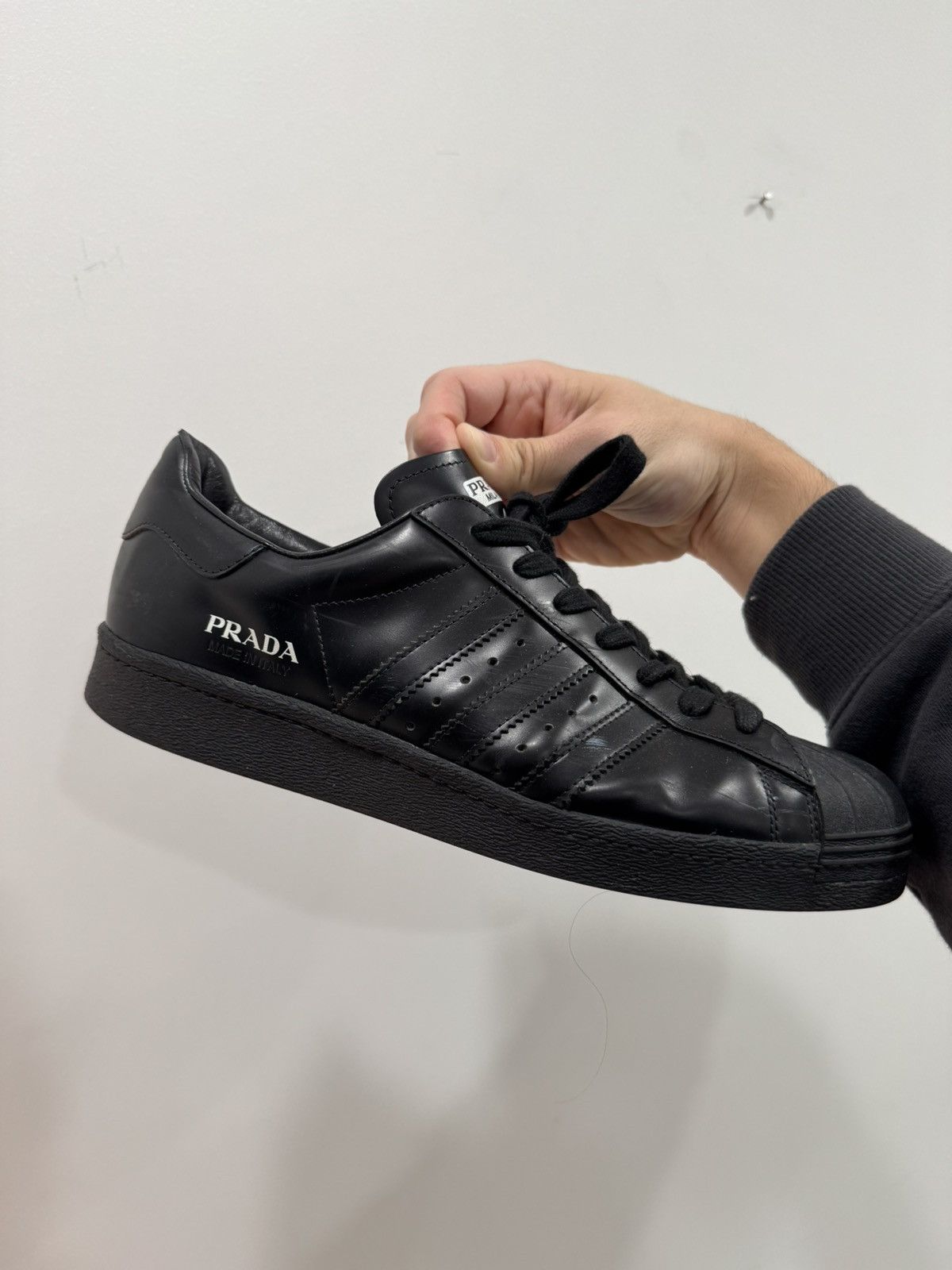 Adidas × Prada Prada Adidas Superstar Black Size US 10.5 / EU 43-44 - 5 Thumbnail