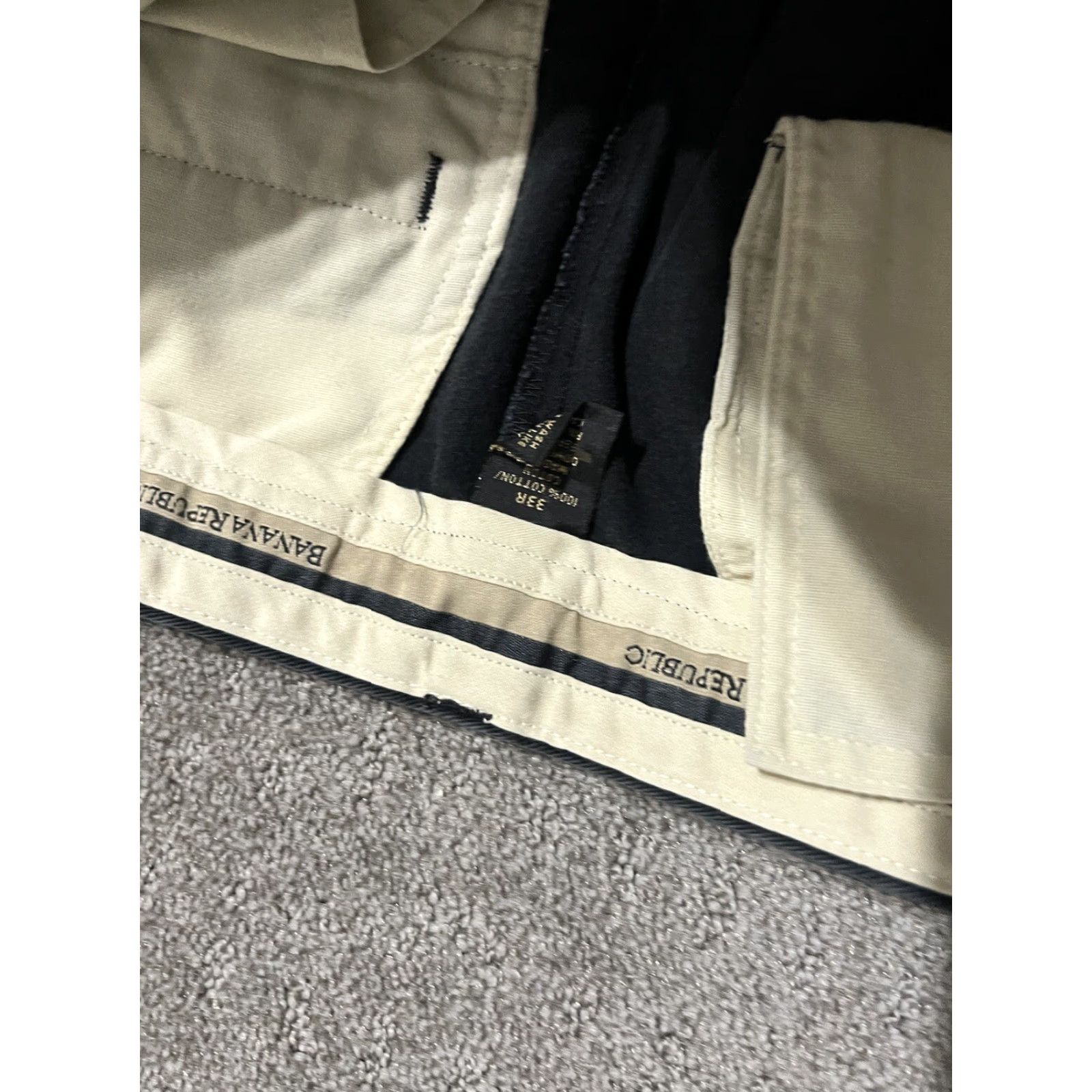 Banana Republic Banana Republic Mens Pants Chino Denim 33R Regular High Rise Black Cotton 90s Casual Workwear Mens Size US 33 - 6 Thumbnail