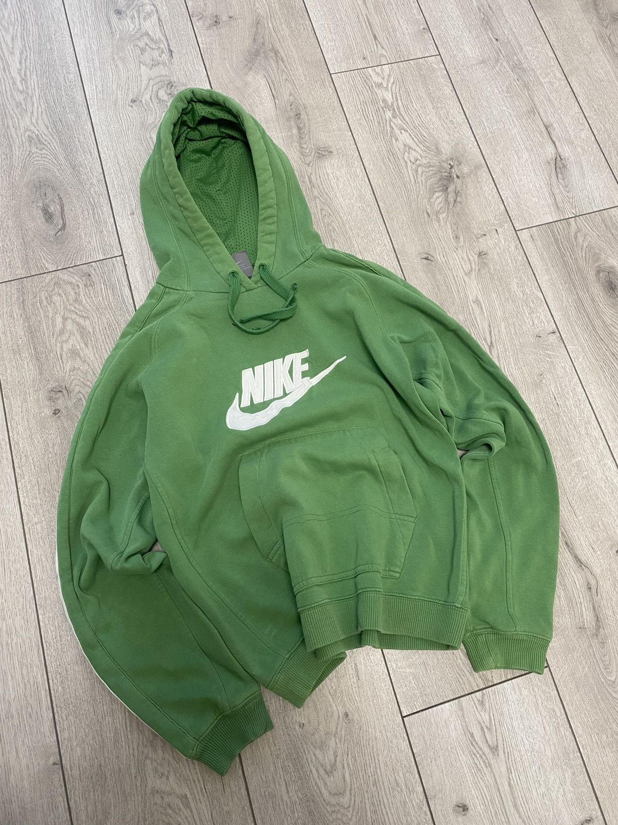 Nike × Vintage Hoodie Nike Vintage Big Central Logo Streetwear Outdoor 90s Size US S / EU 44-46 / 1 - 2 Thumbnail