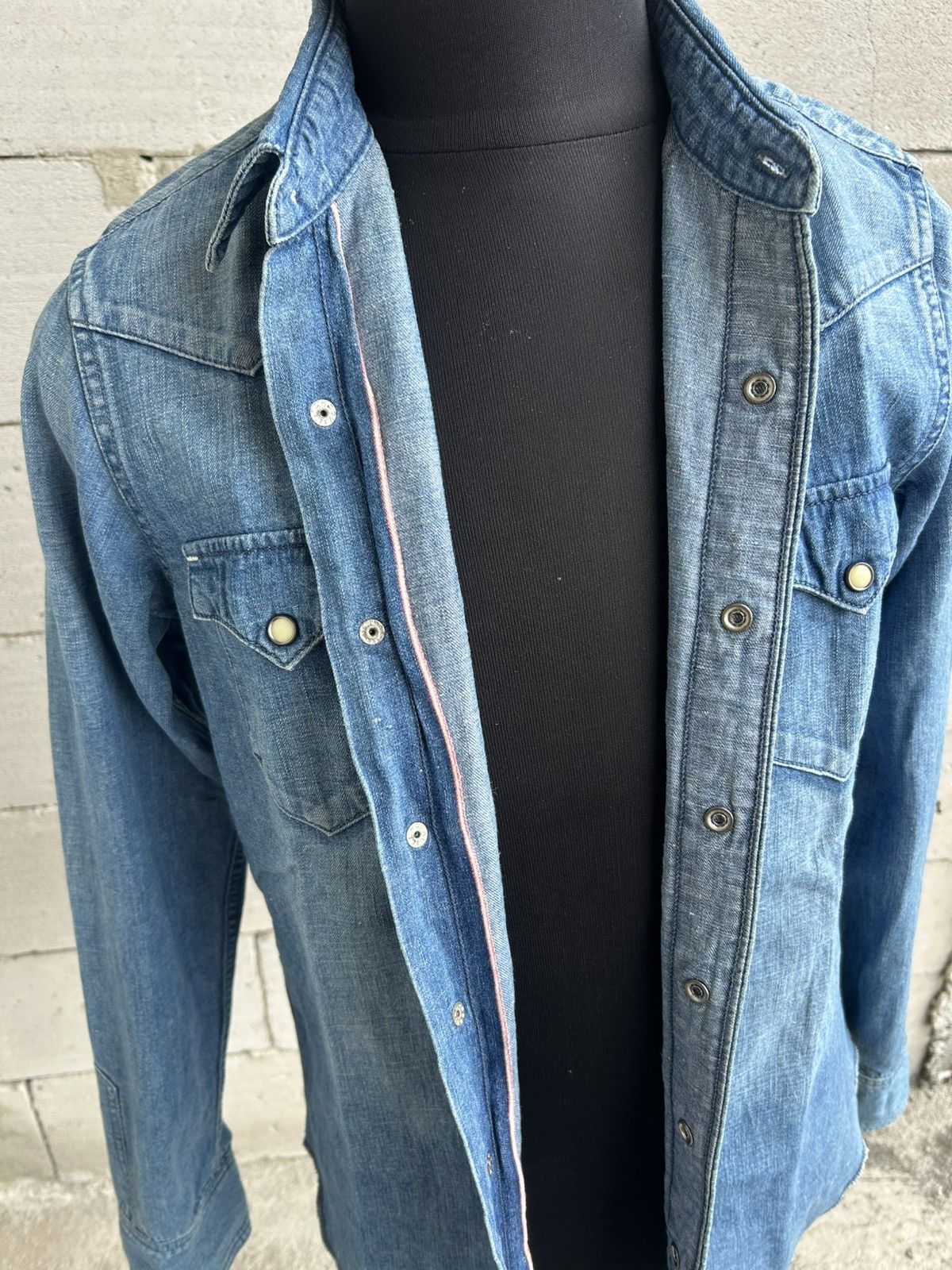 *A VONTADE Selvedge Denim Western Shirt Size US M / EU 48-50 / 2 - 7 Thumbnail