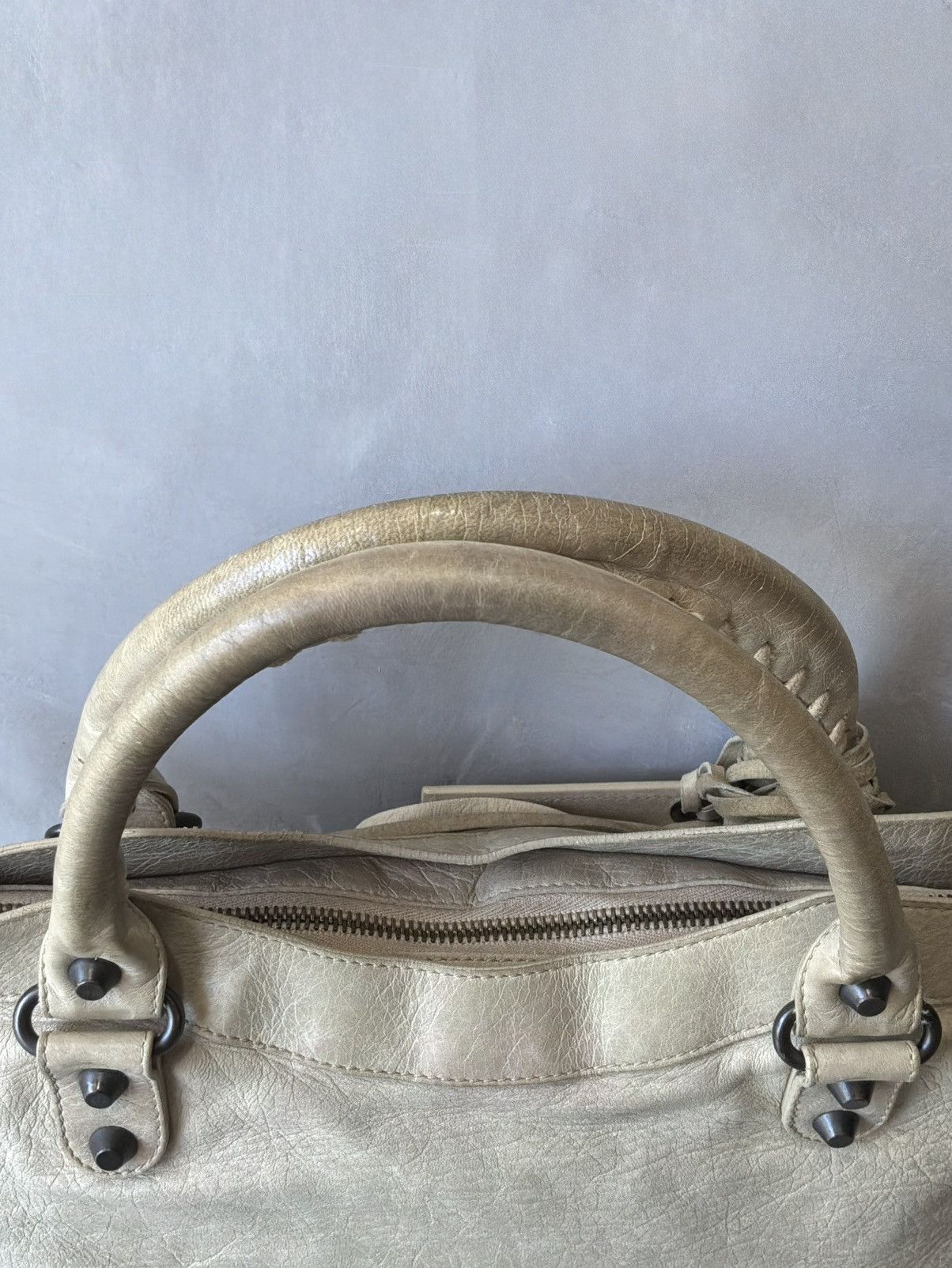 Balenciaga Balenciaga - Le First - Beige Lambskin Bag Size ONE SIZE - 18 Thumbnail