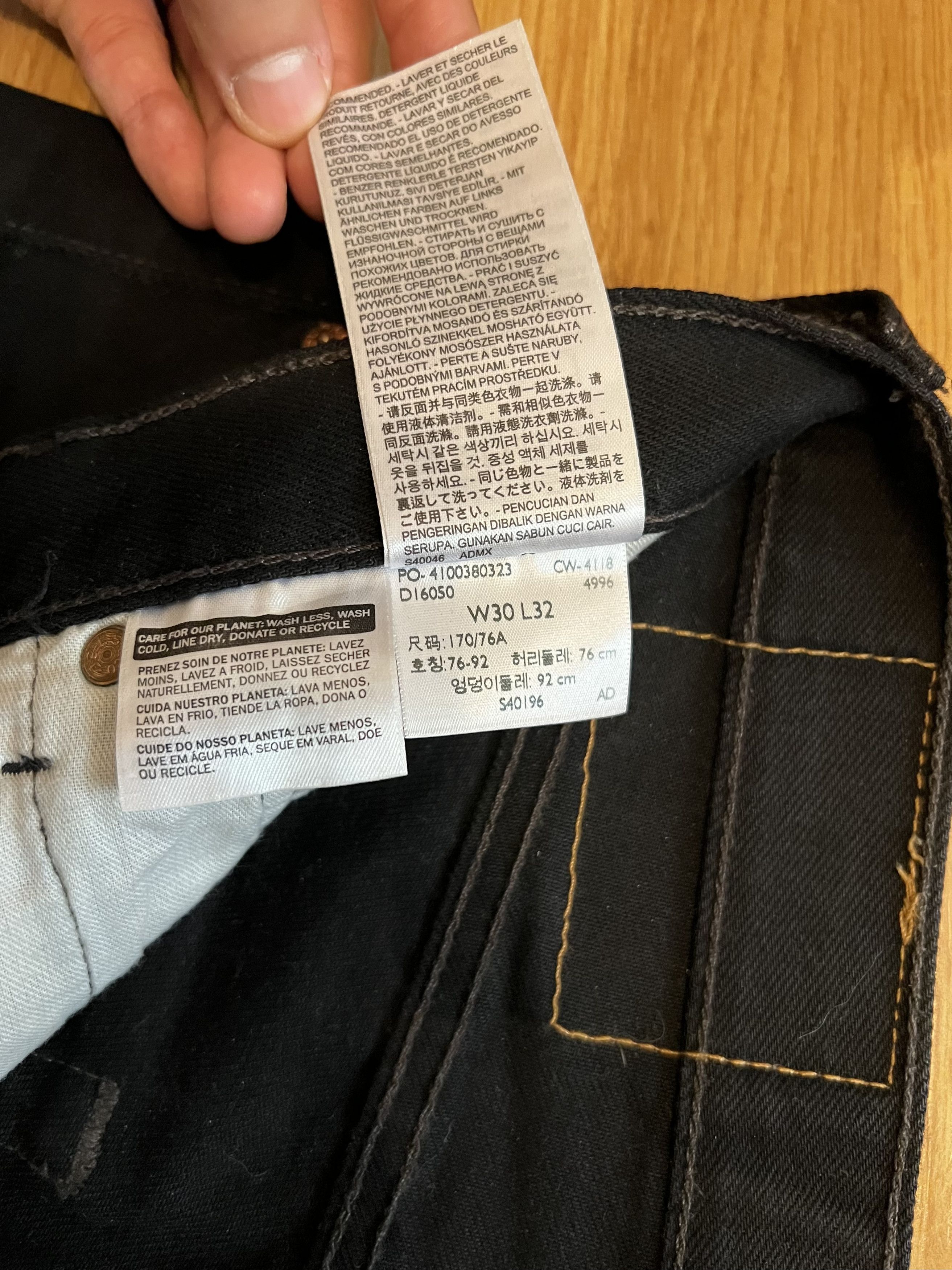 Warren Lotas Warren Lotas Levi's 501 black barbed wire denim Size US 30 / EU 46 - 11 Thumbnail