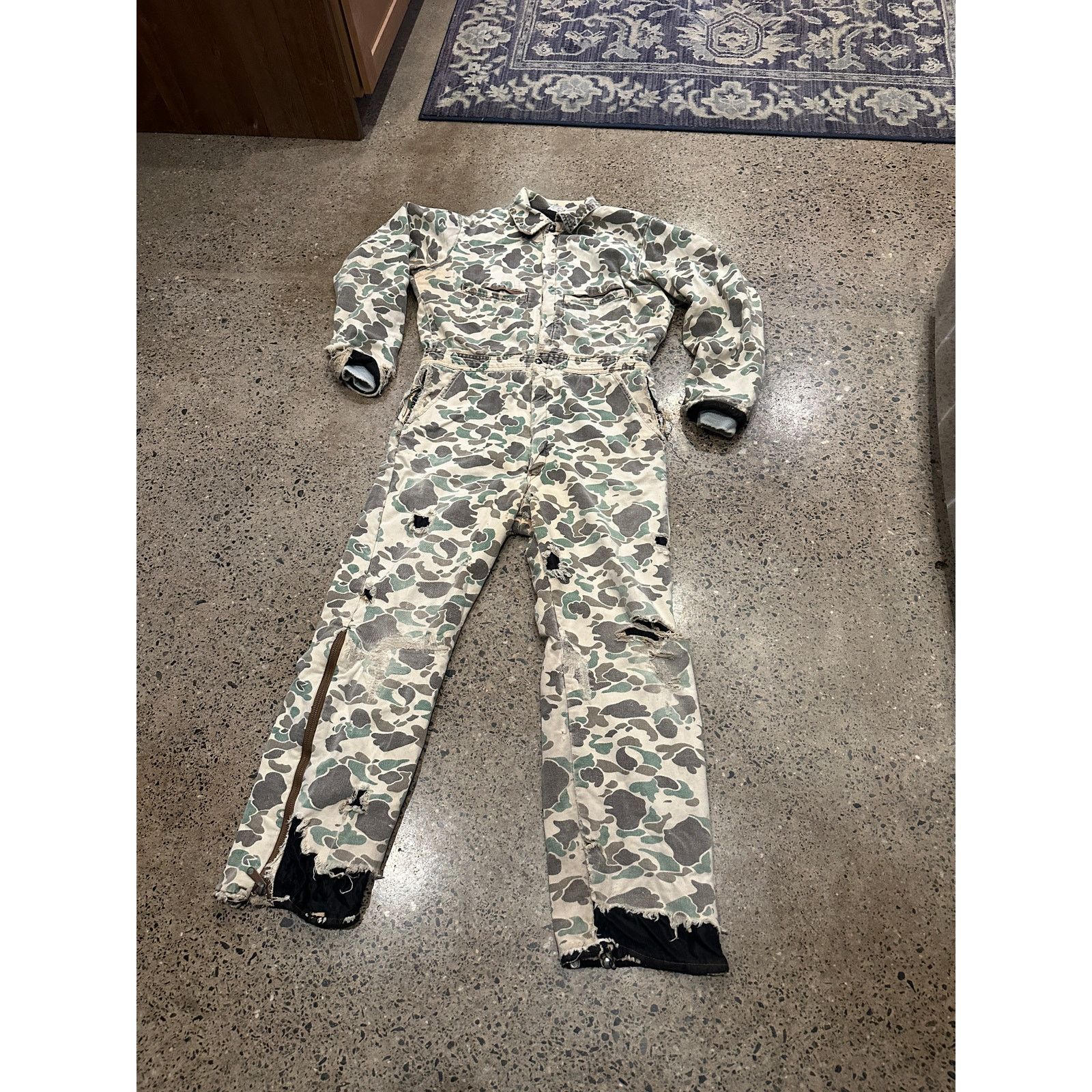 Carhartt Key Imperial Coverall Green Camo Heavily Distressed Hunting Size US 36 / EU 52 - 2 Thumbnail