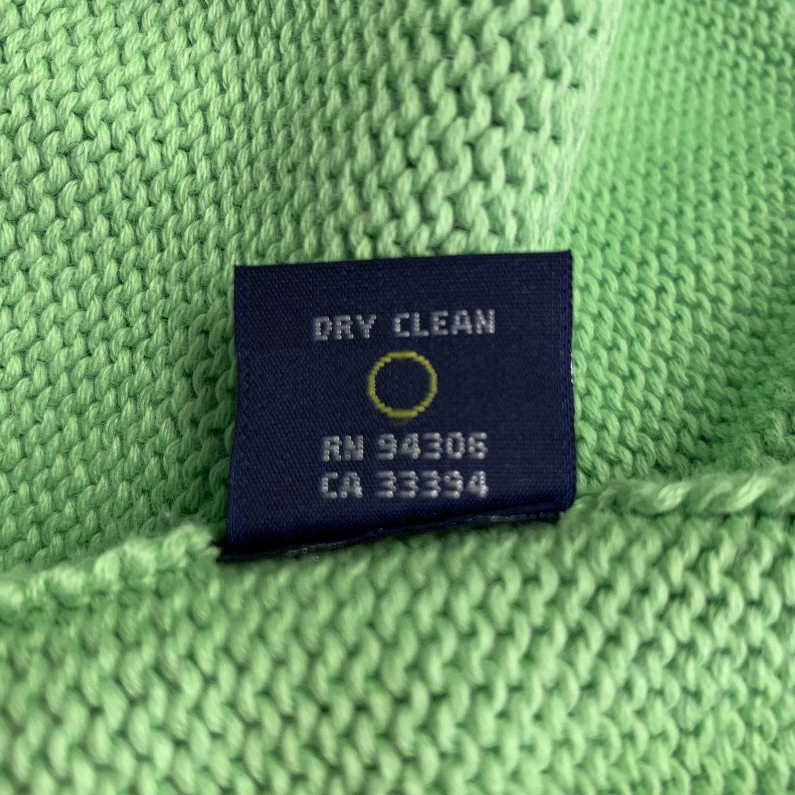 Ralph Lauren RALPH LAUREN Size L Green Cotton Knit V-Neck Sweater Size L / US 10 / IT 46 - 6 Thumbnail