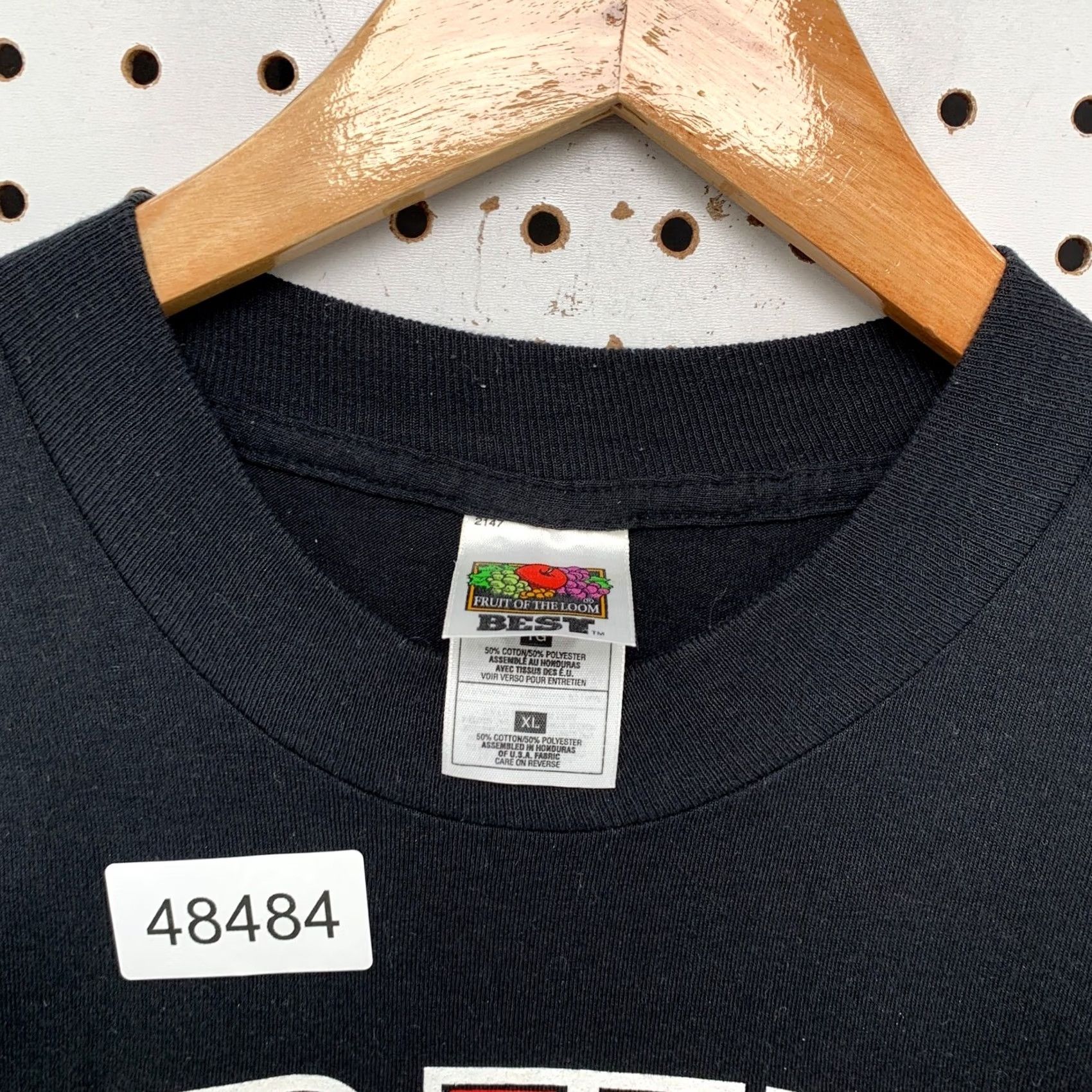 Fruit Of The Loom VINTAGE All For One T Shirt Mens XL Black 90s BBUFF United Forever Black History Size US XL / EU 56 / 4 - 2 Thumbnail