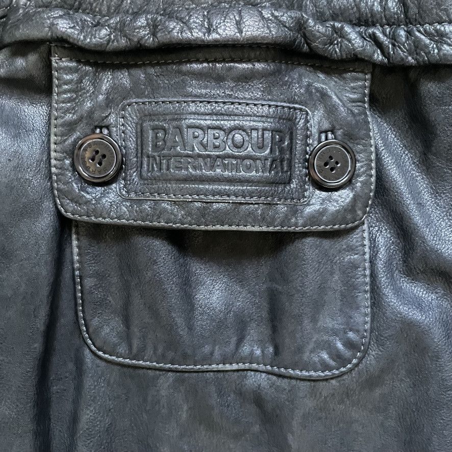 Barbour BARBOUR INTERNATIONAL Lined Leather Jacket Size US XXL / EU 58 / 5 - 3 Thumbnail