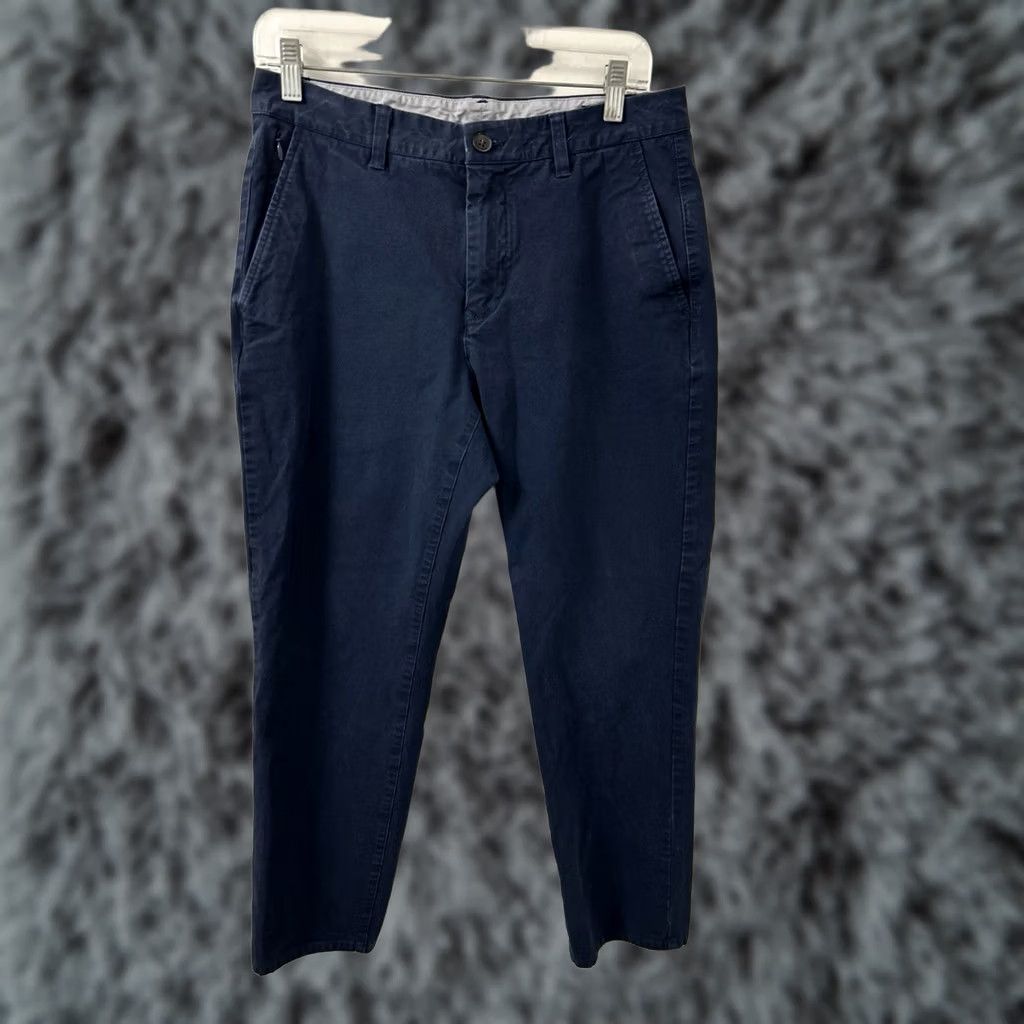 Bonobos Bonobos Pants Mens 31x28 Navy Blue Athletic Fit Stretch Cotton Chino Trousers Size US 31 - 1 Thumbnail