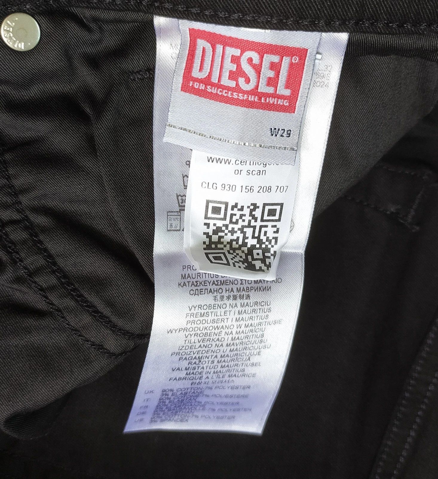 Diesel Diesel 1979 SLEENKER-R L.32 MENS JEANS SLTP/9892 Size US 29 - 7 Thumbnail