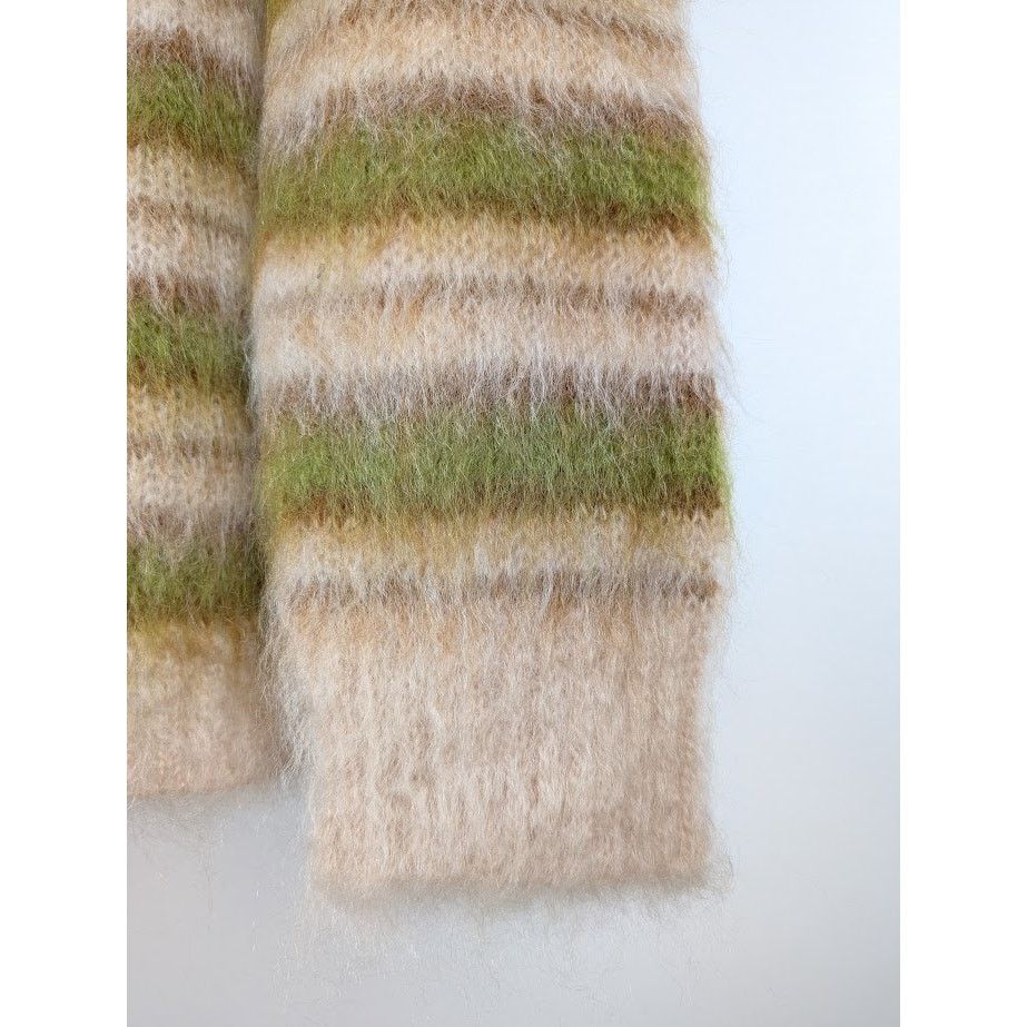 Marni o1rshd1 Iconic Brushed Stripe Cardigan in Light Camel Size US XL / EU 56 / 4 - 7 Thumbnail