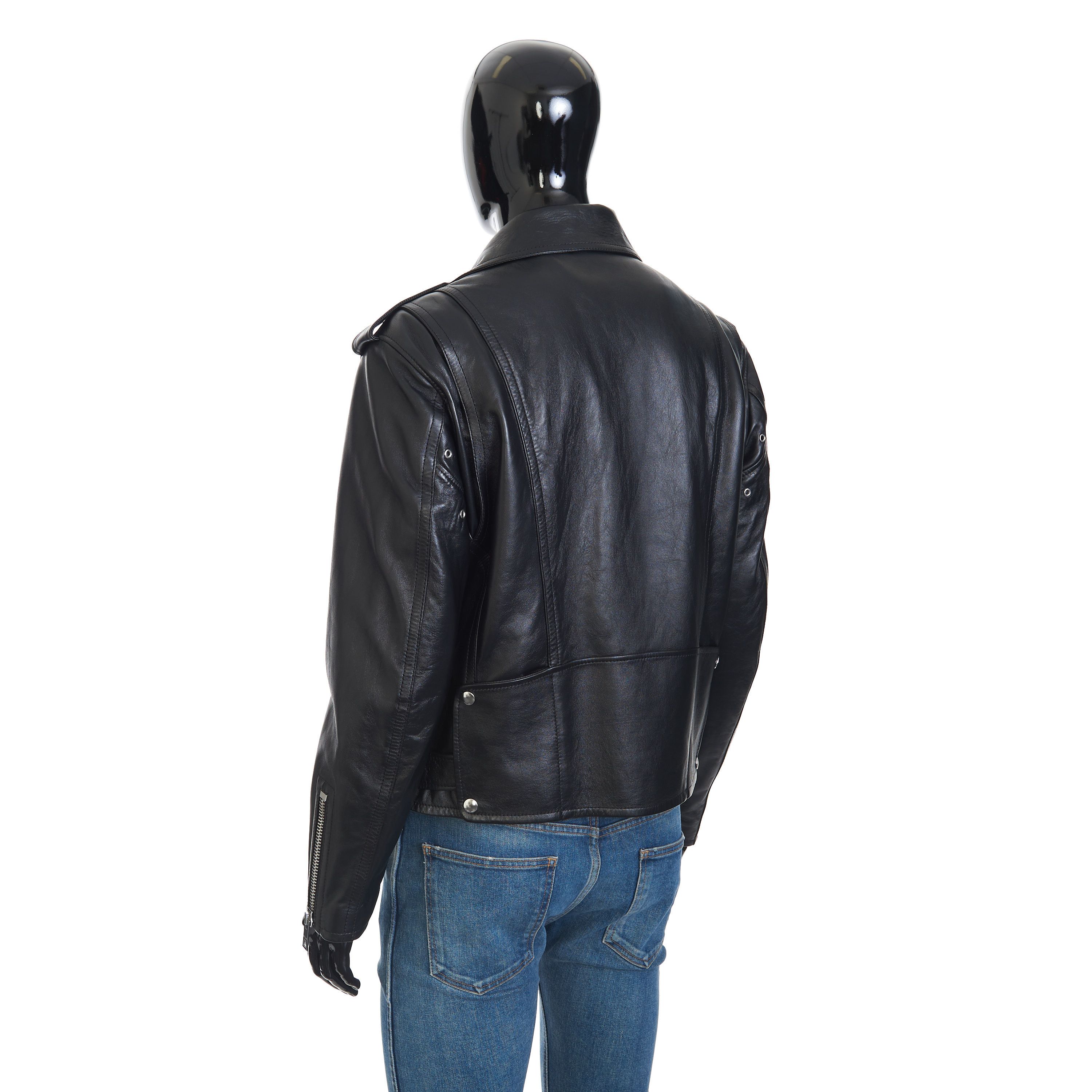 Celine Loose Fit Biker Jacket In Soft Lambskin Leather Size US M / EU 48-50 / 2 - 5 Thumbnail